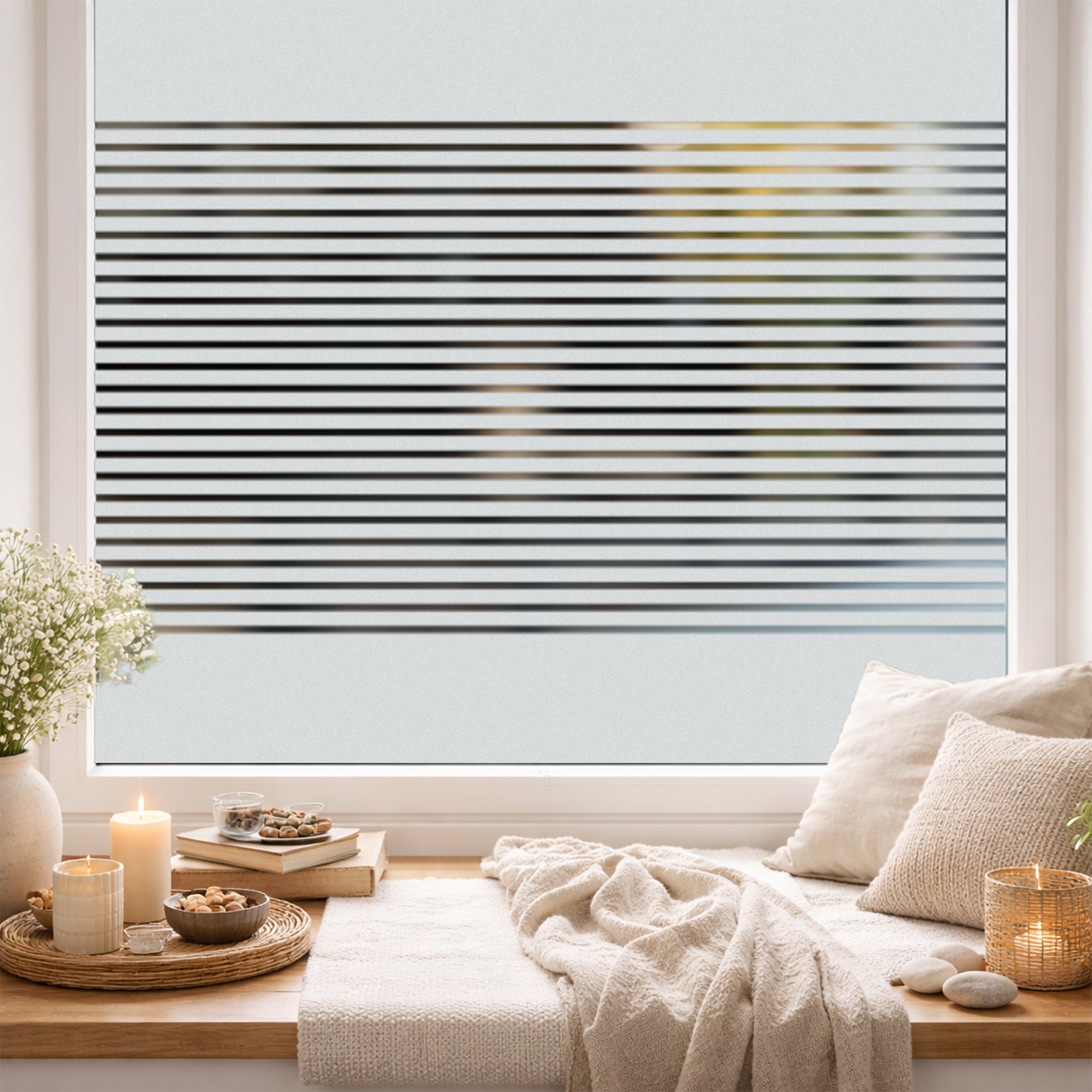 Fensterfolie mit Streifenmuster - Für ein helles Zuhause