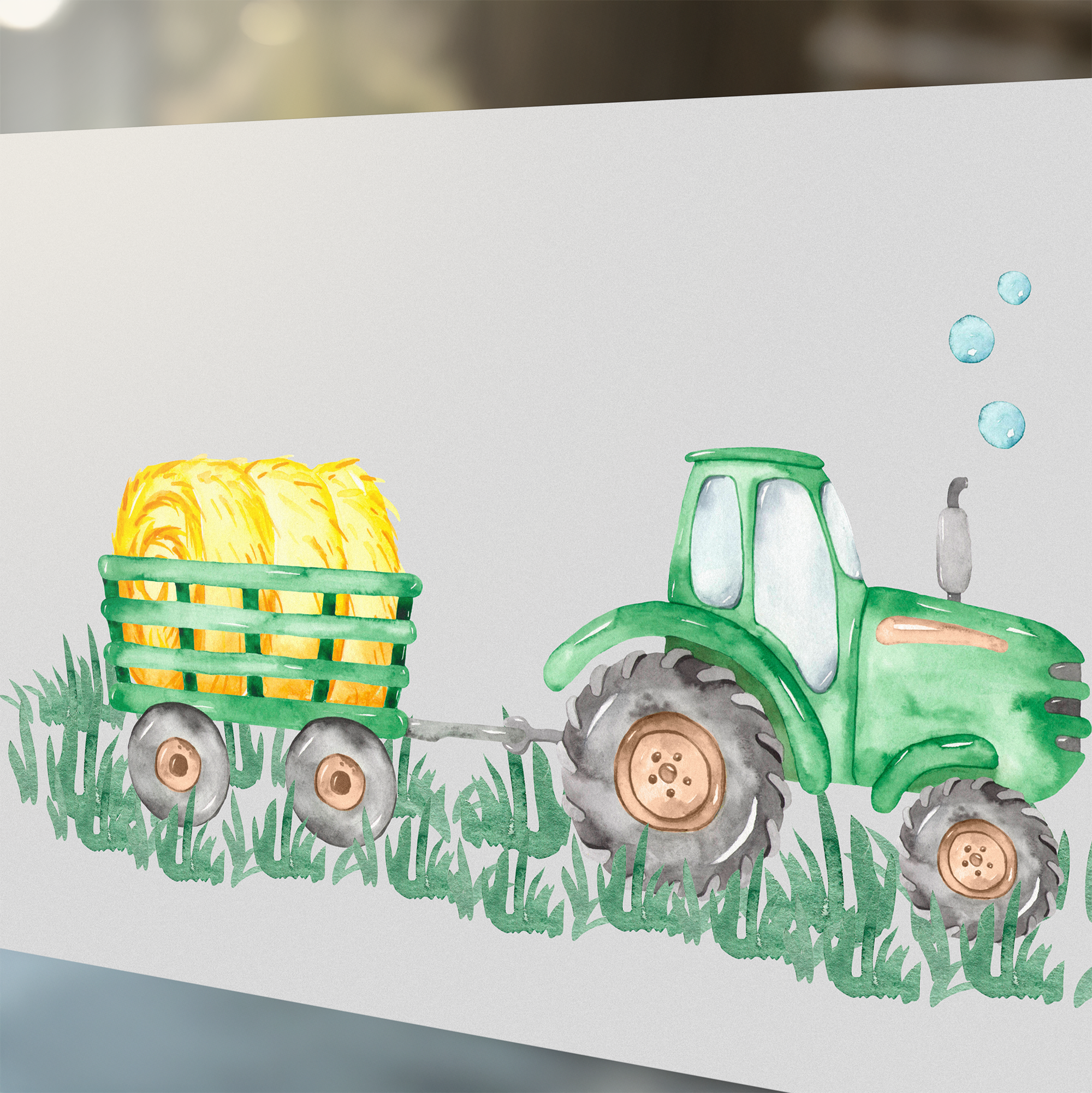 Fensterfolie Grüner Traktor