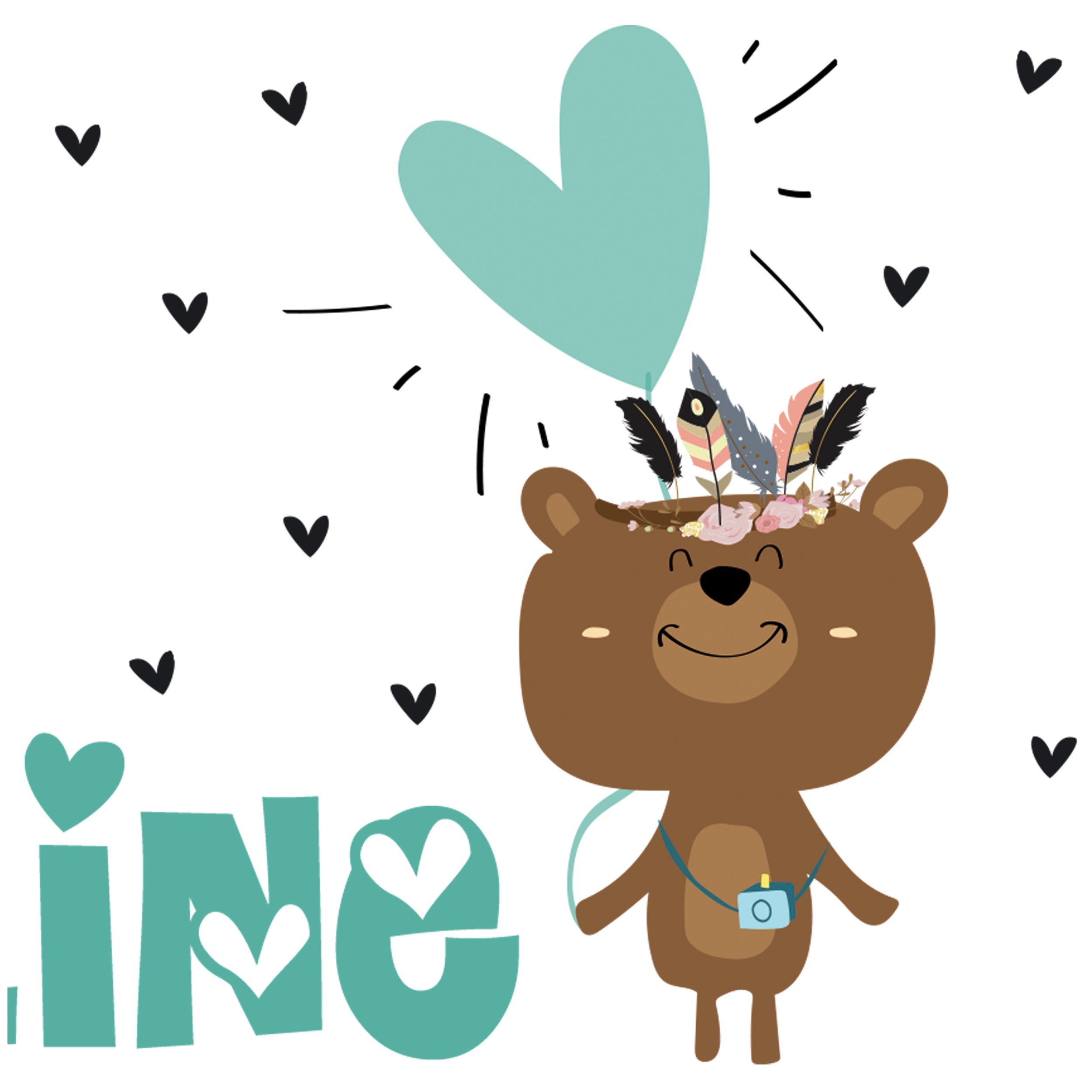 Spardose Bärchen mit Herz