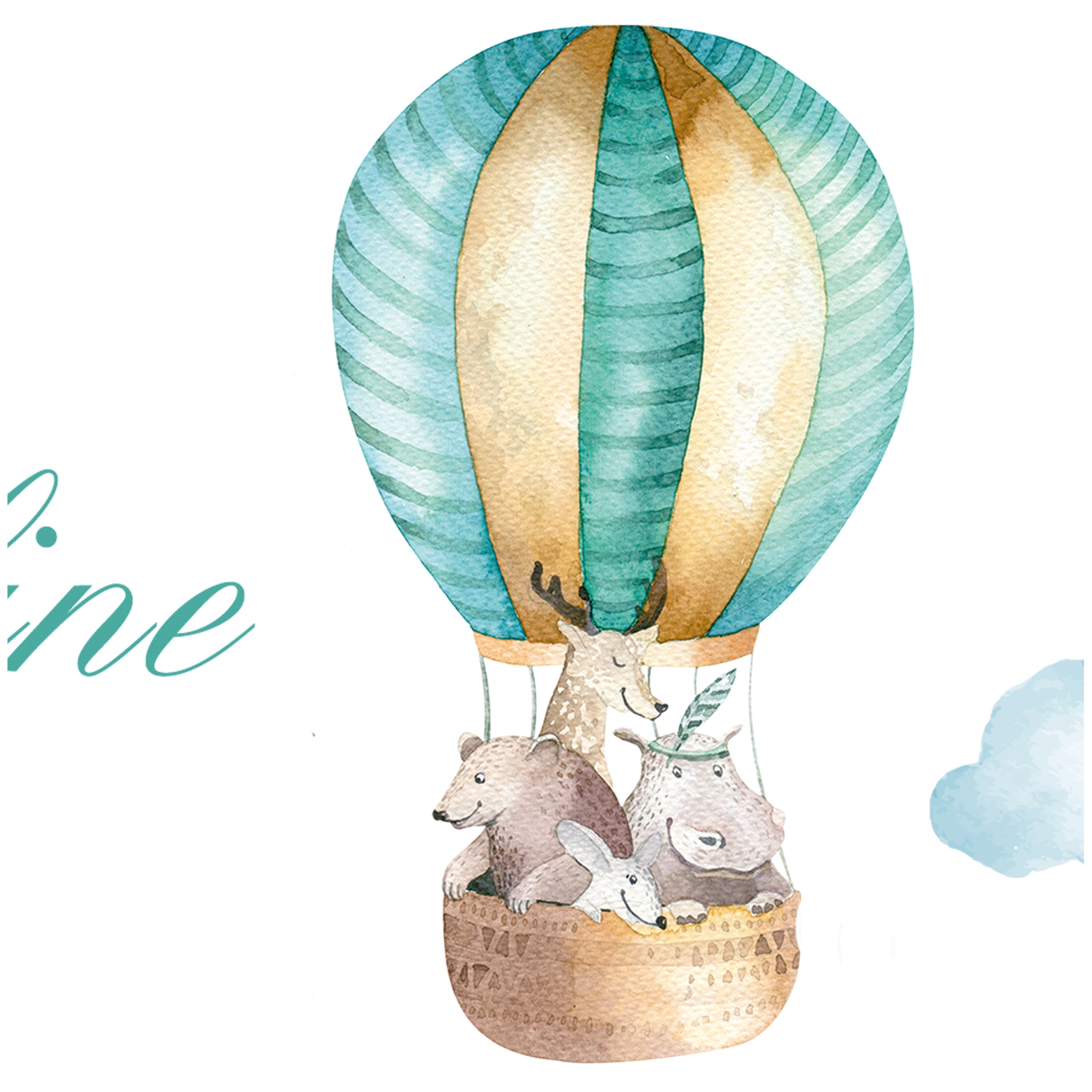 Spardose mit Luftballon-Motiv