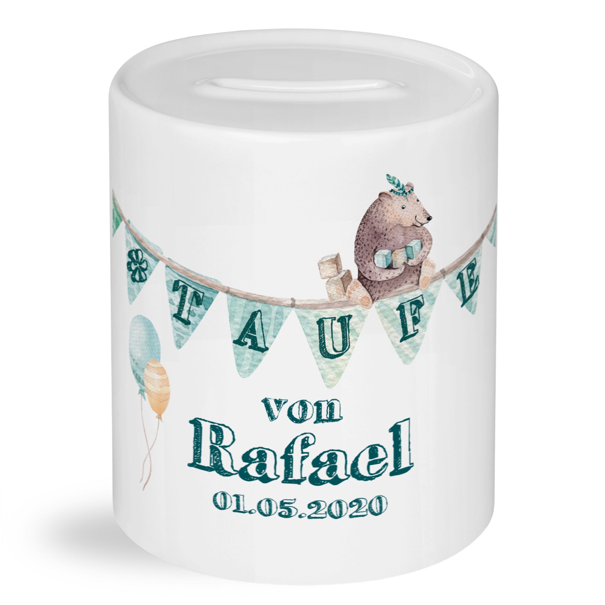Spardose Bär zur Taufe