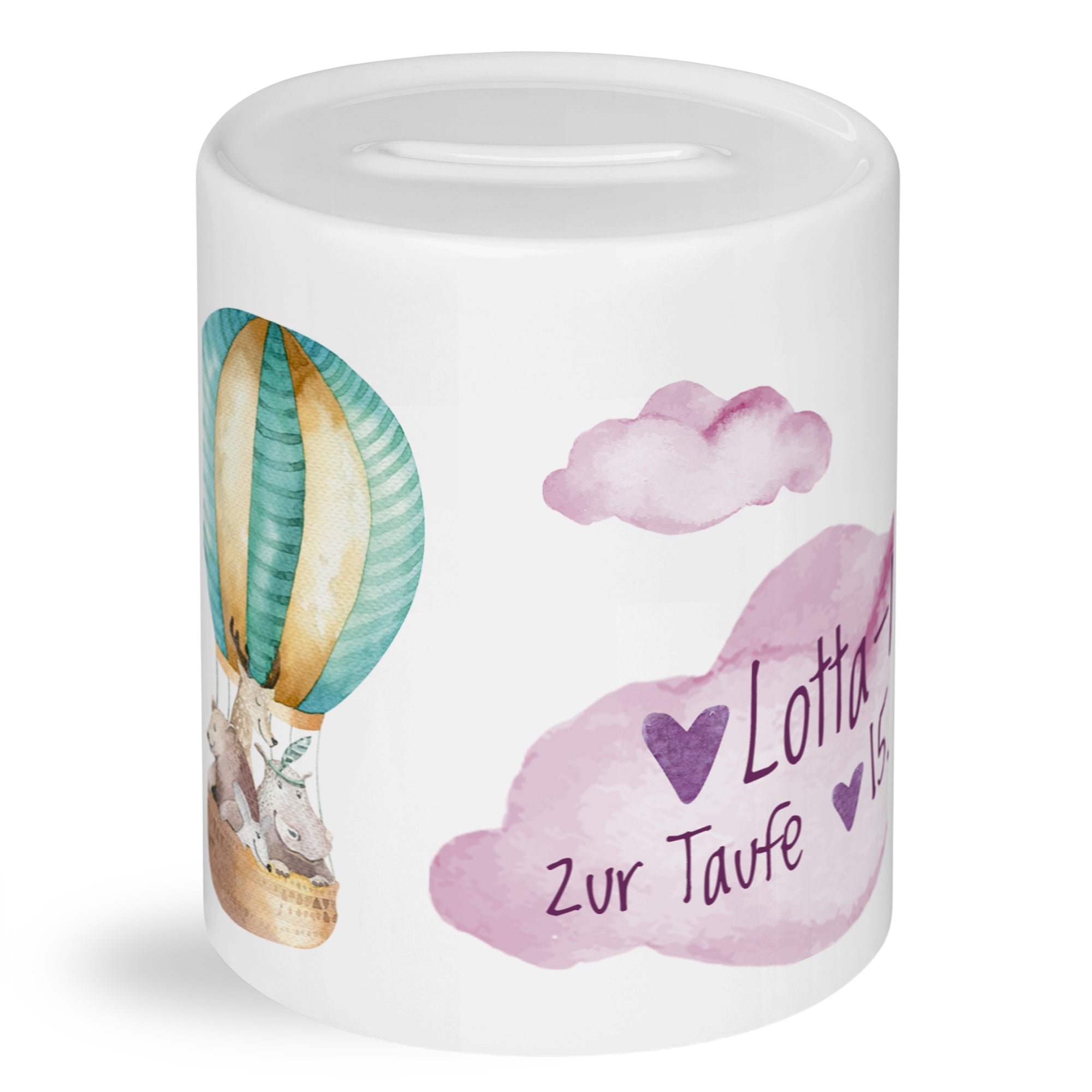 Spardose Heißluftballon