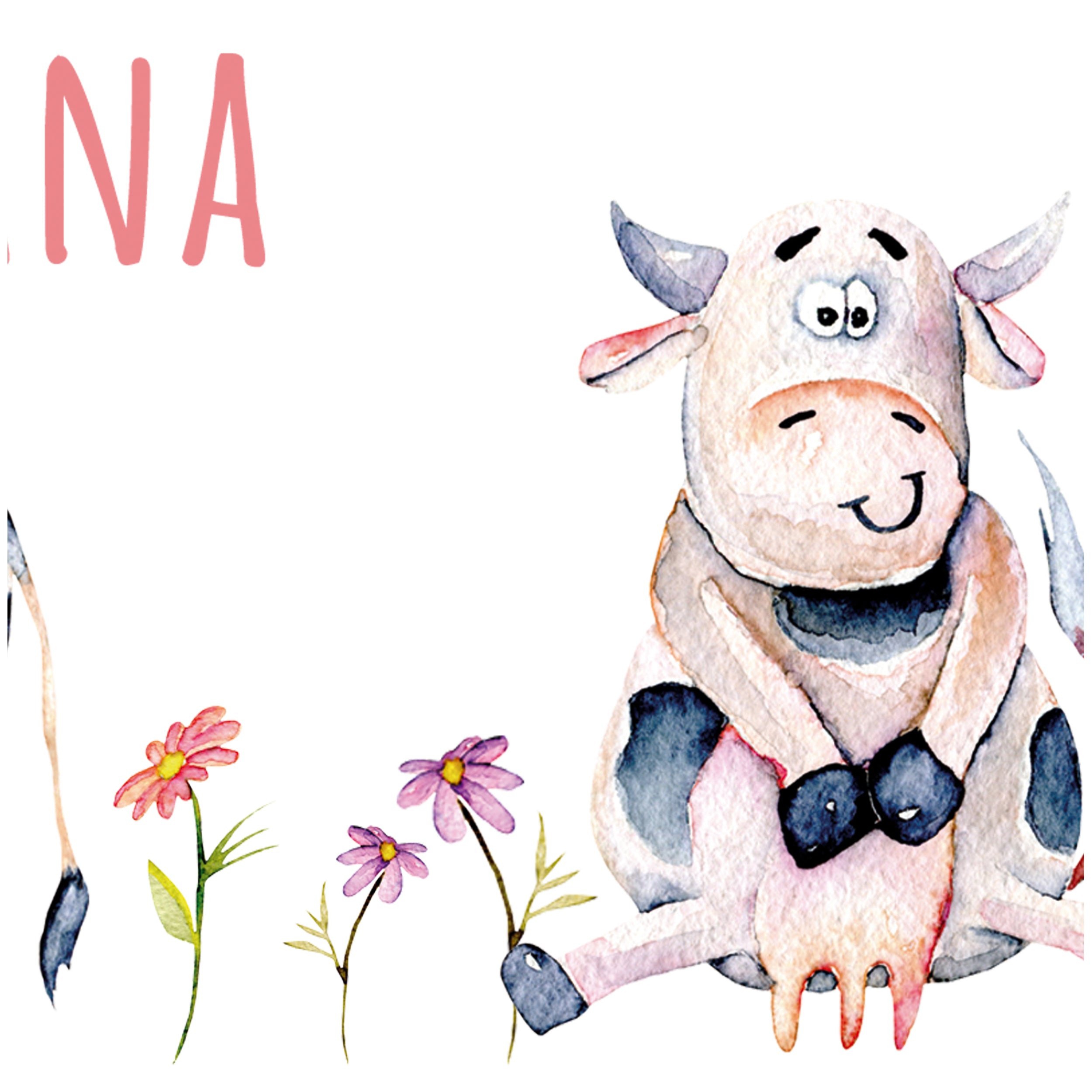 Spardose mit glücklicher Kuh