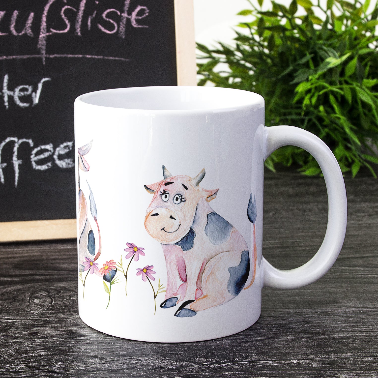 Tasse lustige Kühe