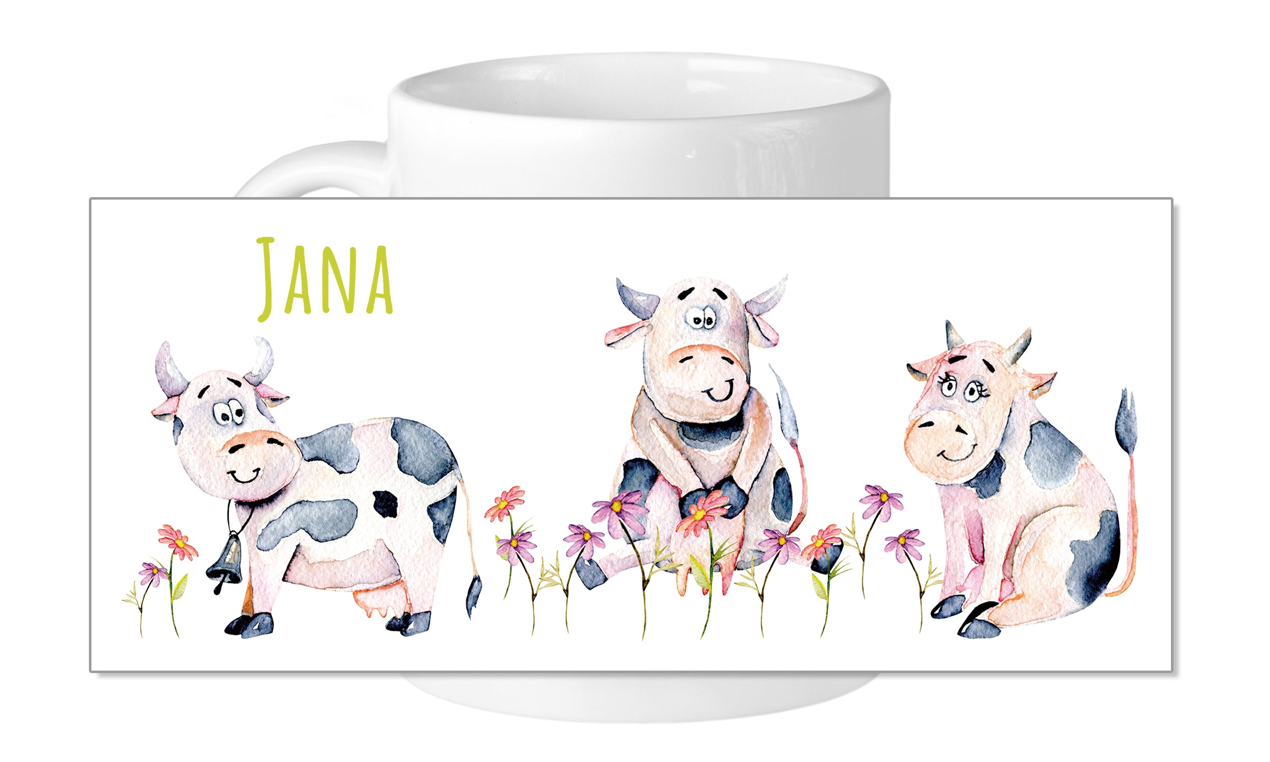 Tasse lustige Kühe