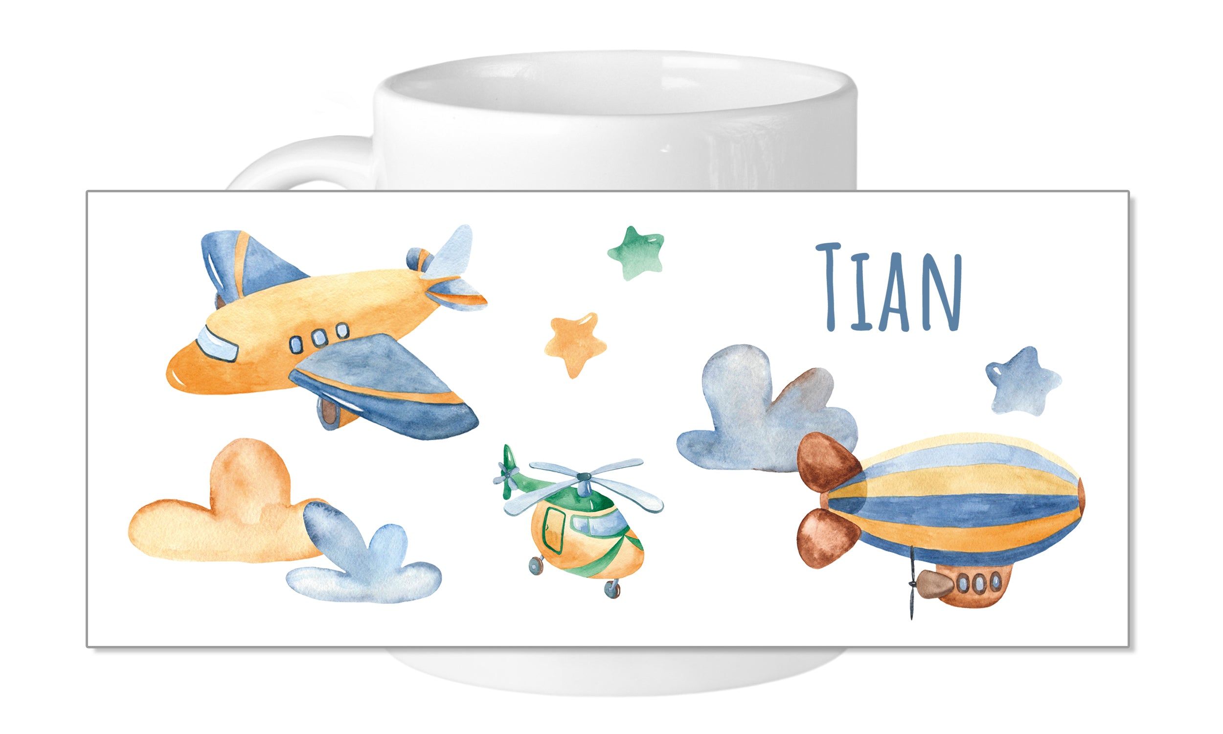 Tasse mit Flugzeugen