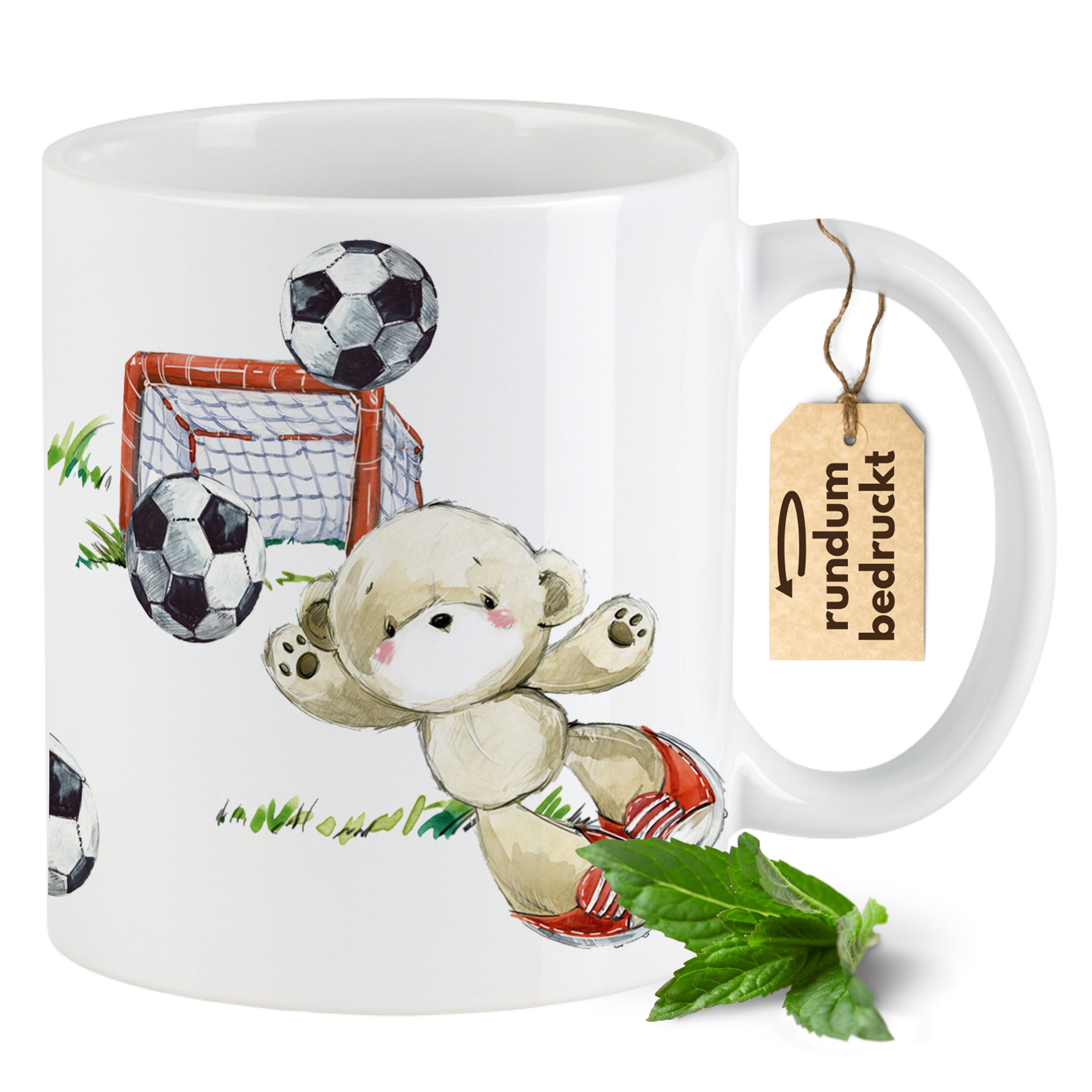 Tasse Bär mit Fußball