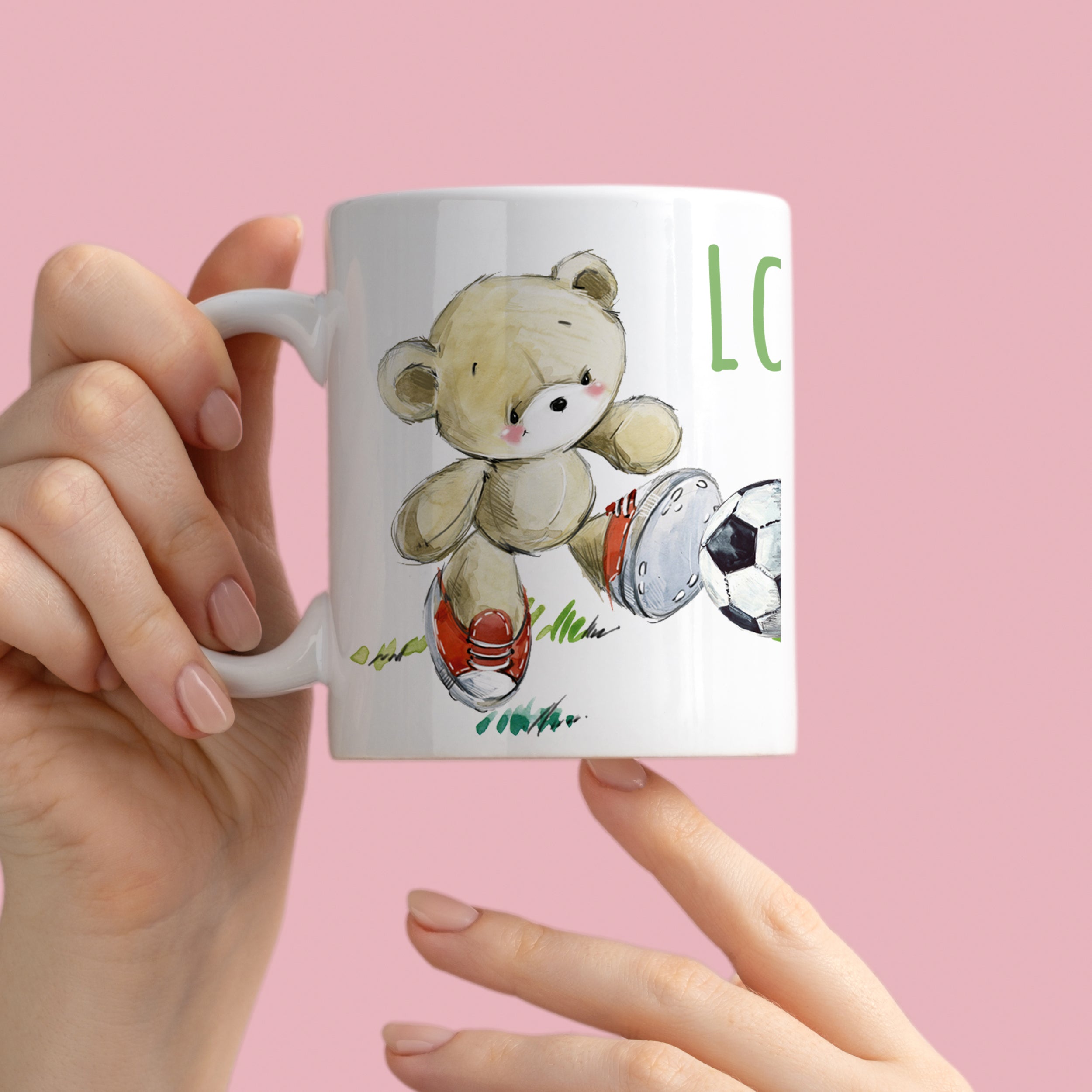 Tasse Bär mit Fußball