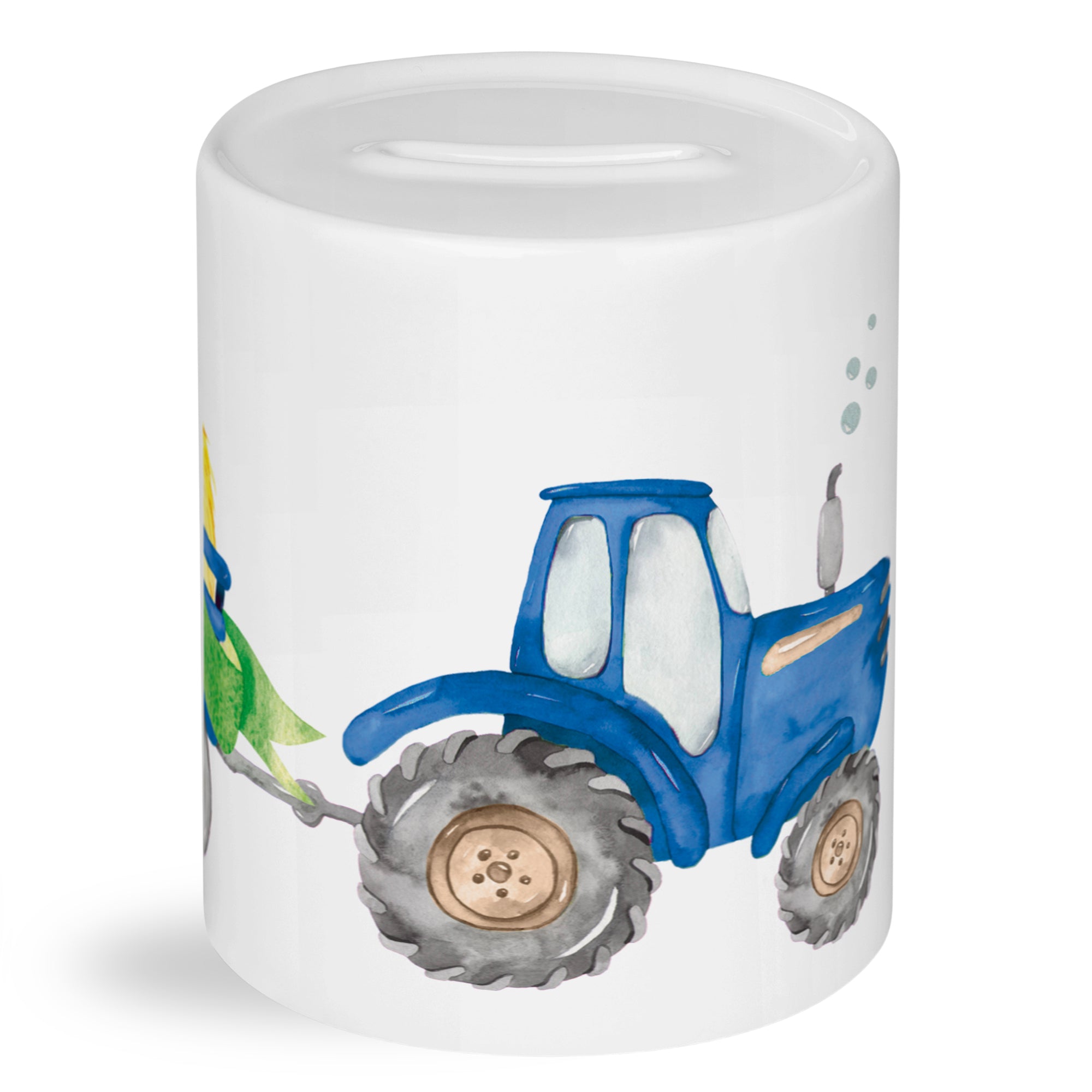 Spardose Traktor in blau