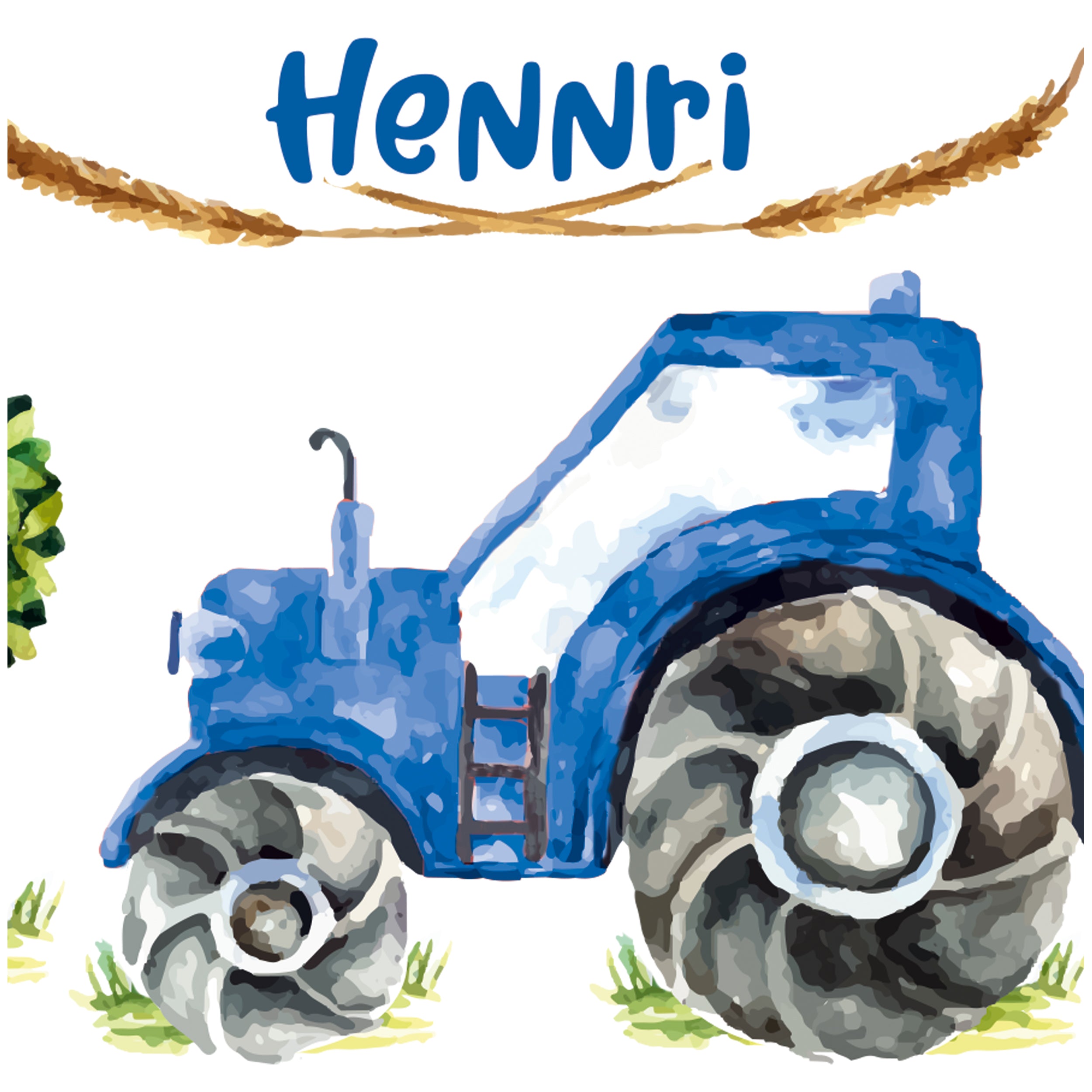 Spardose Traktor in blau