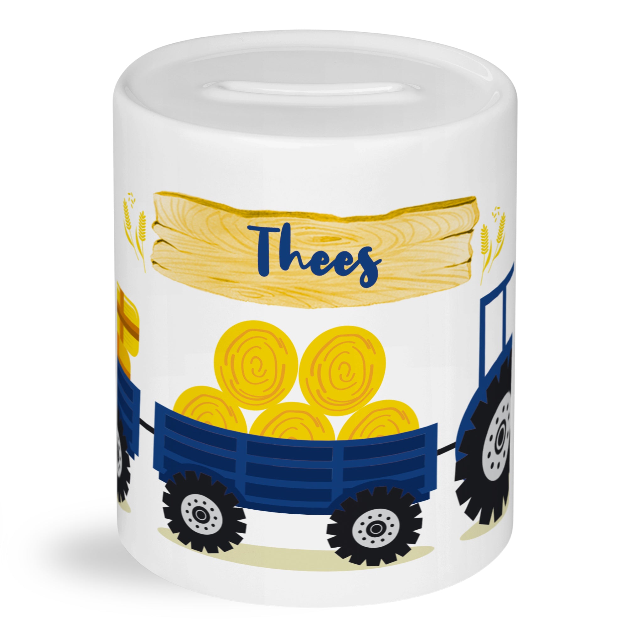 Spardose Traktor in blau