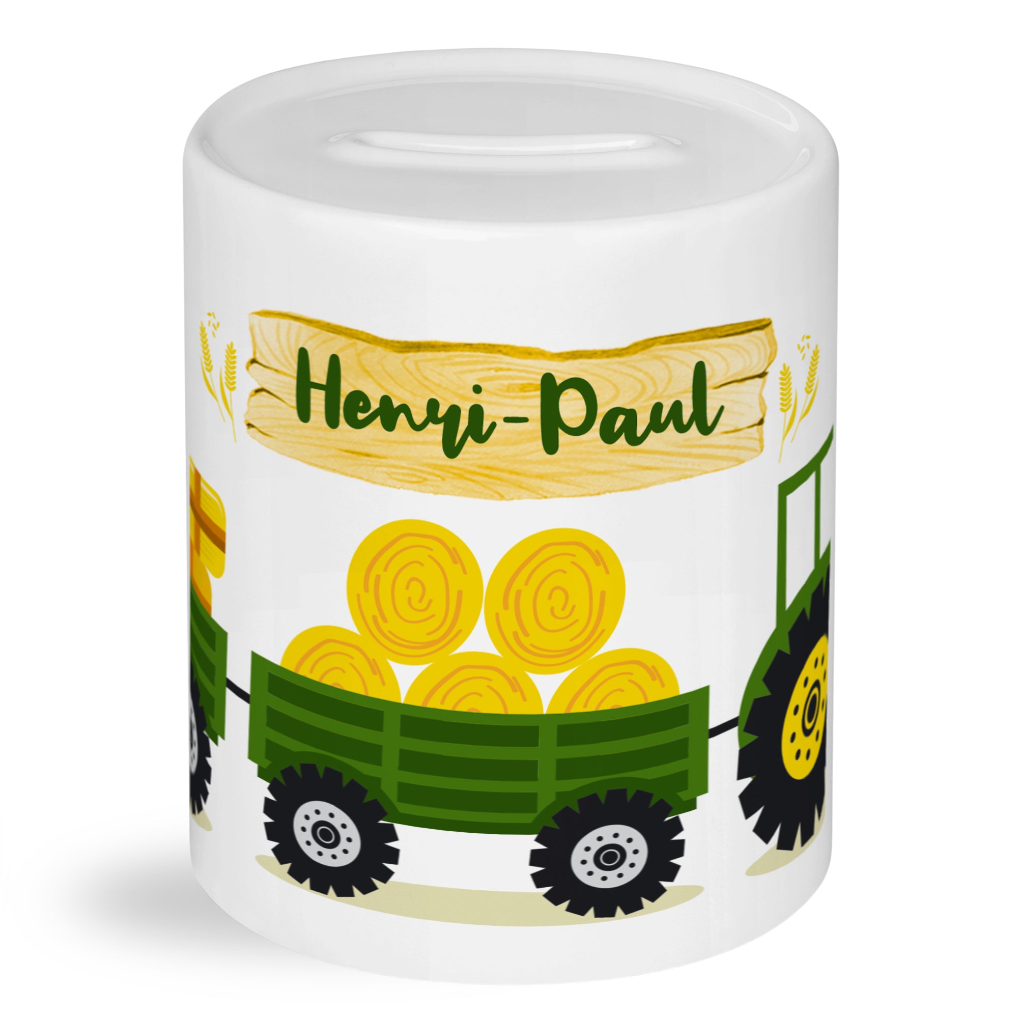 Spardose Traktor in grün