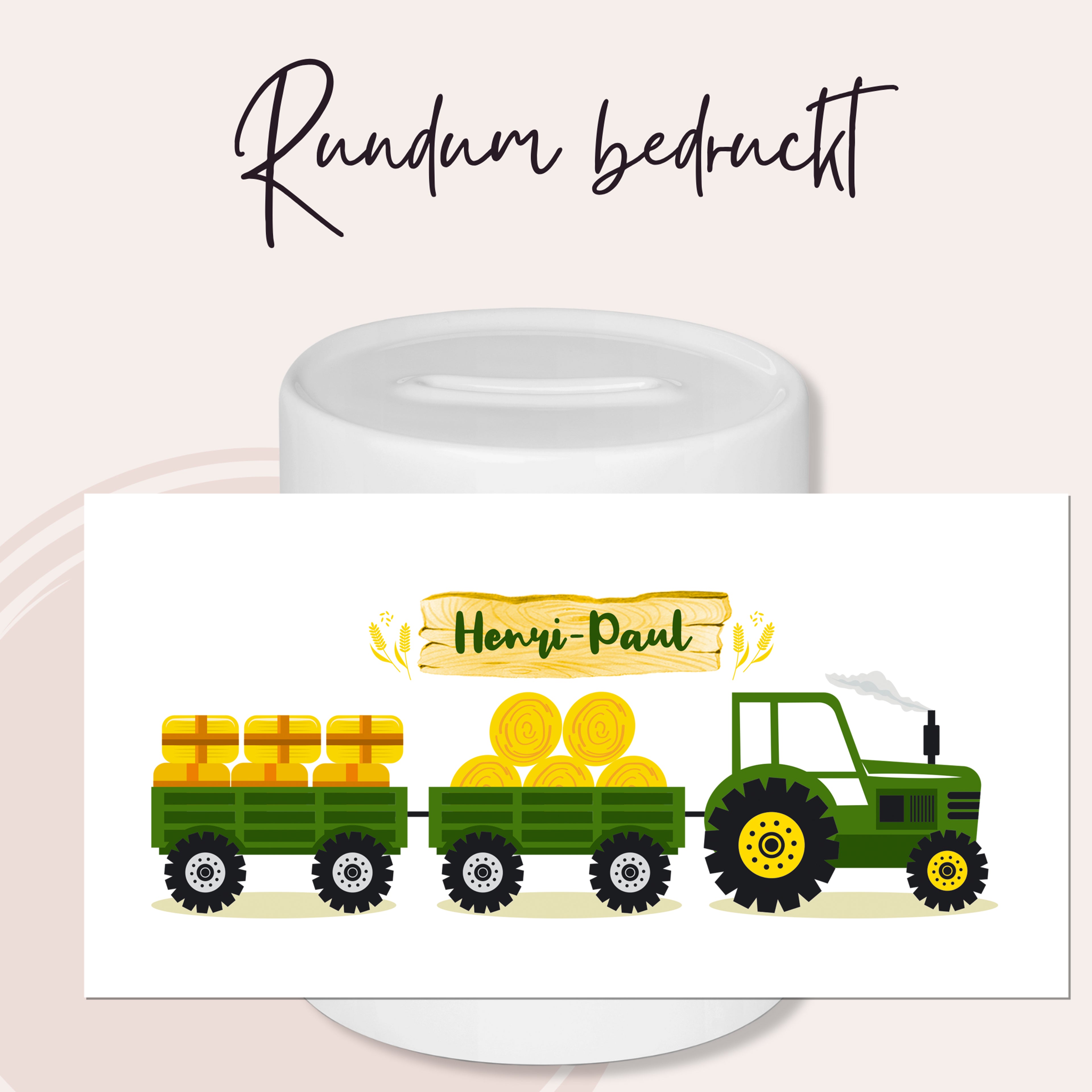 Spardose Traktor in grün