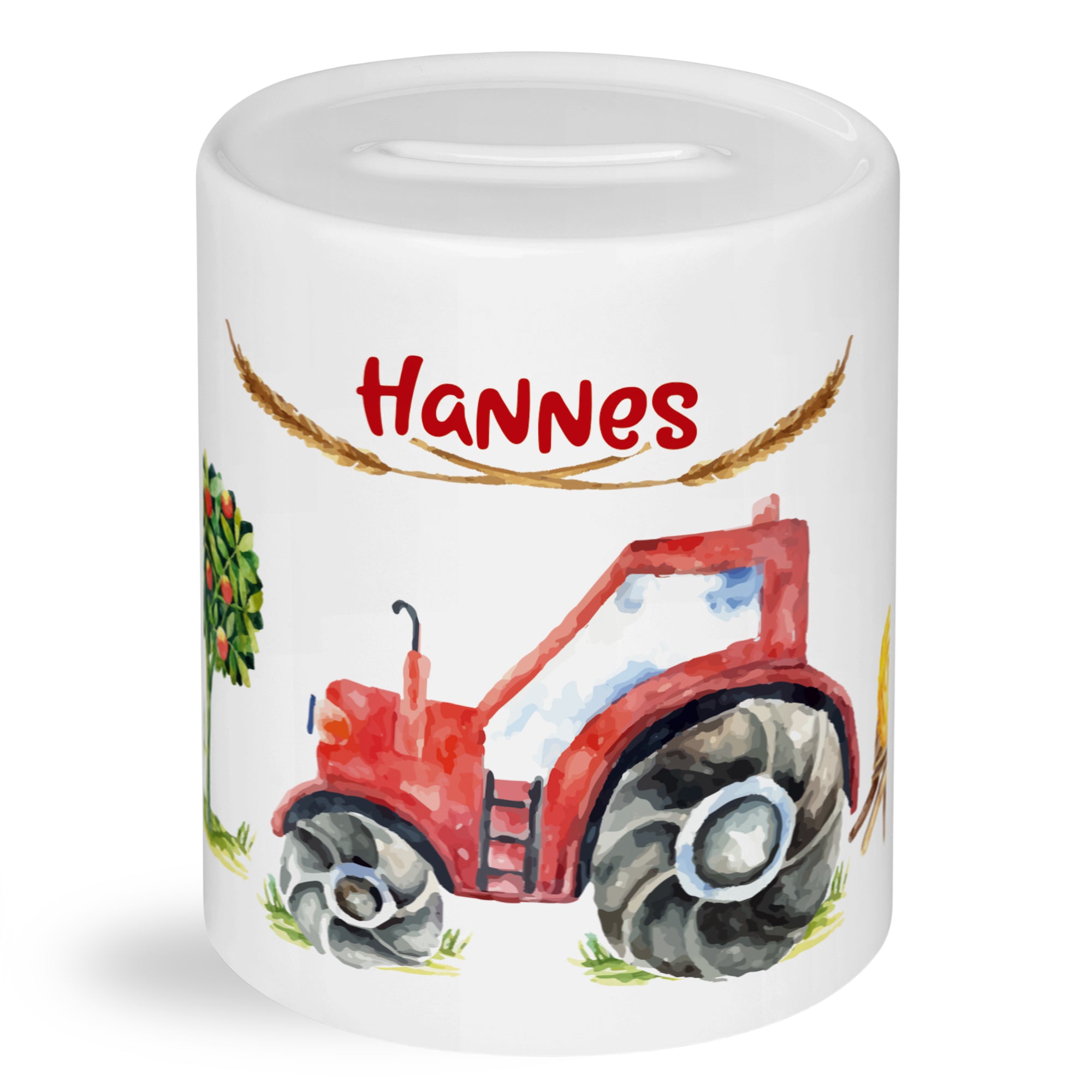 Spardose Traktor in rot