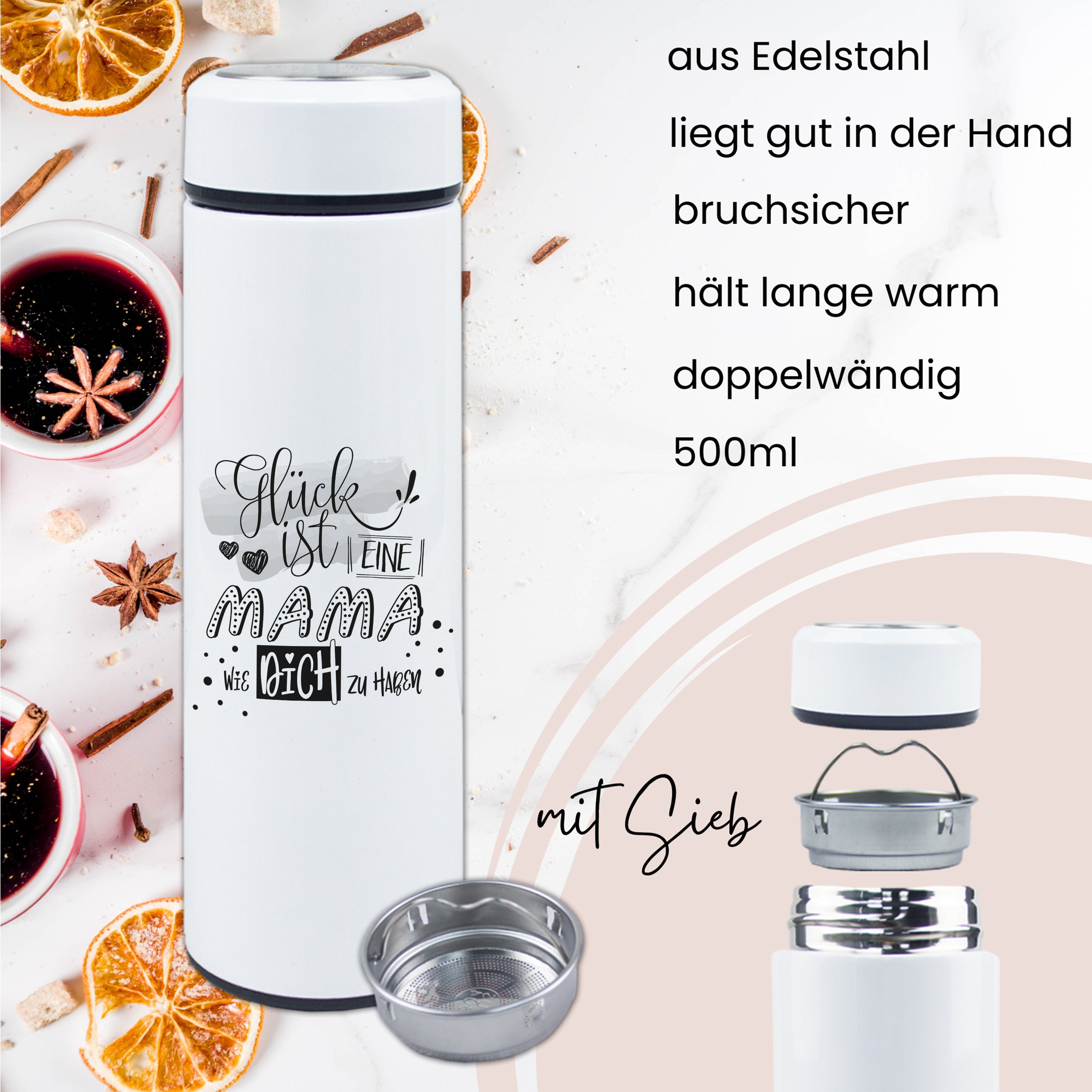 Tee Thermobecher für Mama