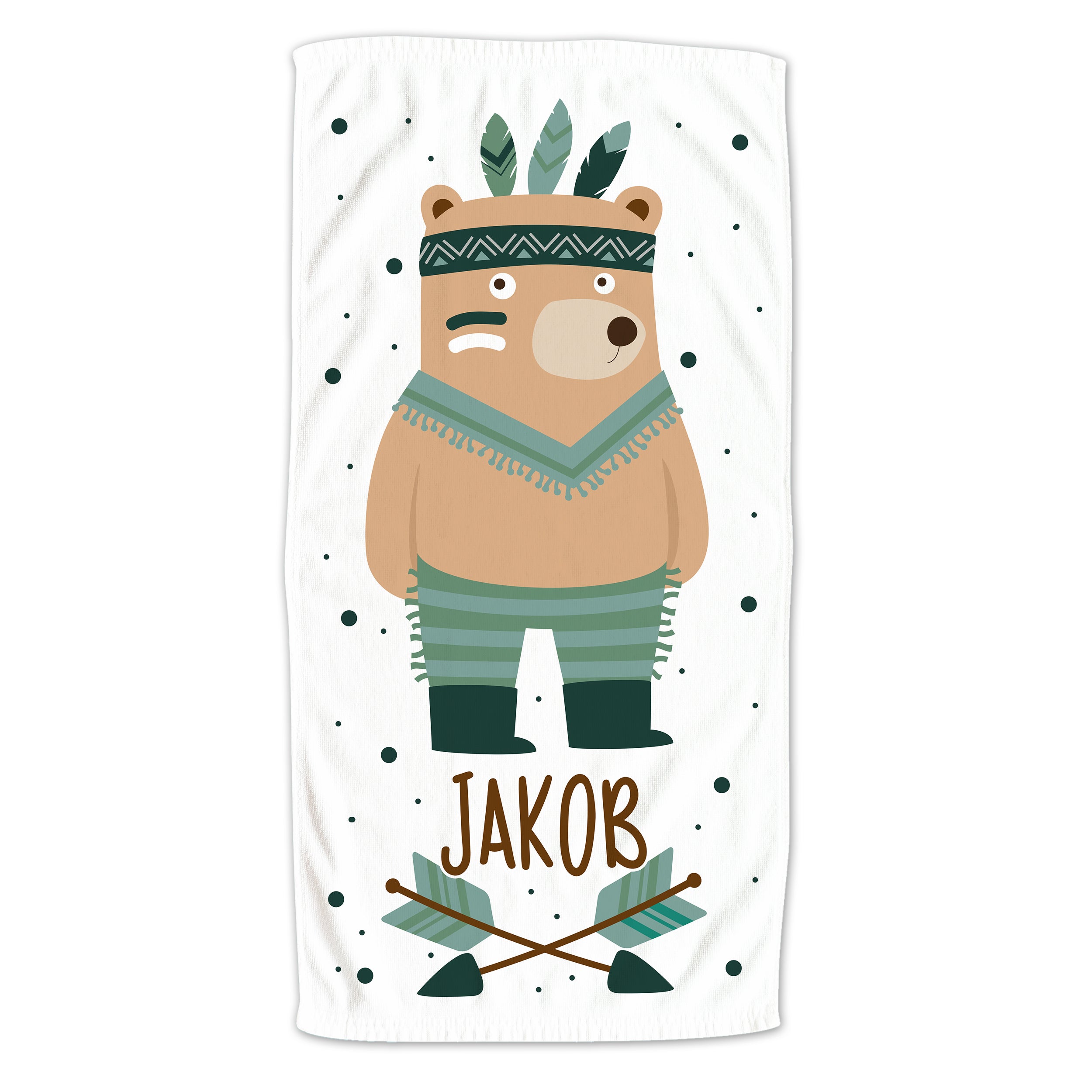 Handtuch Bär mit Federn