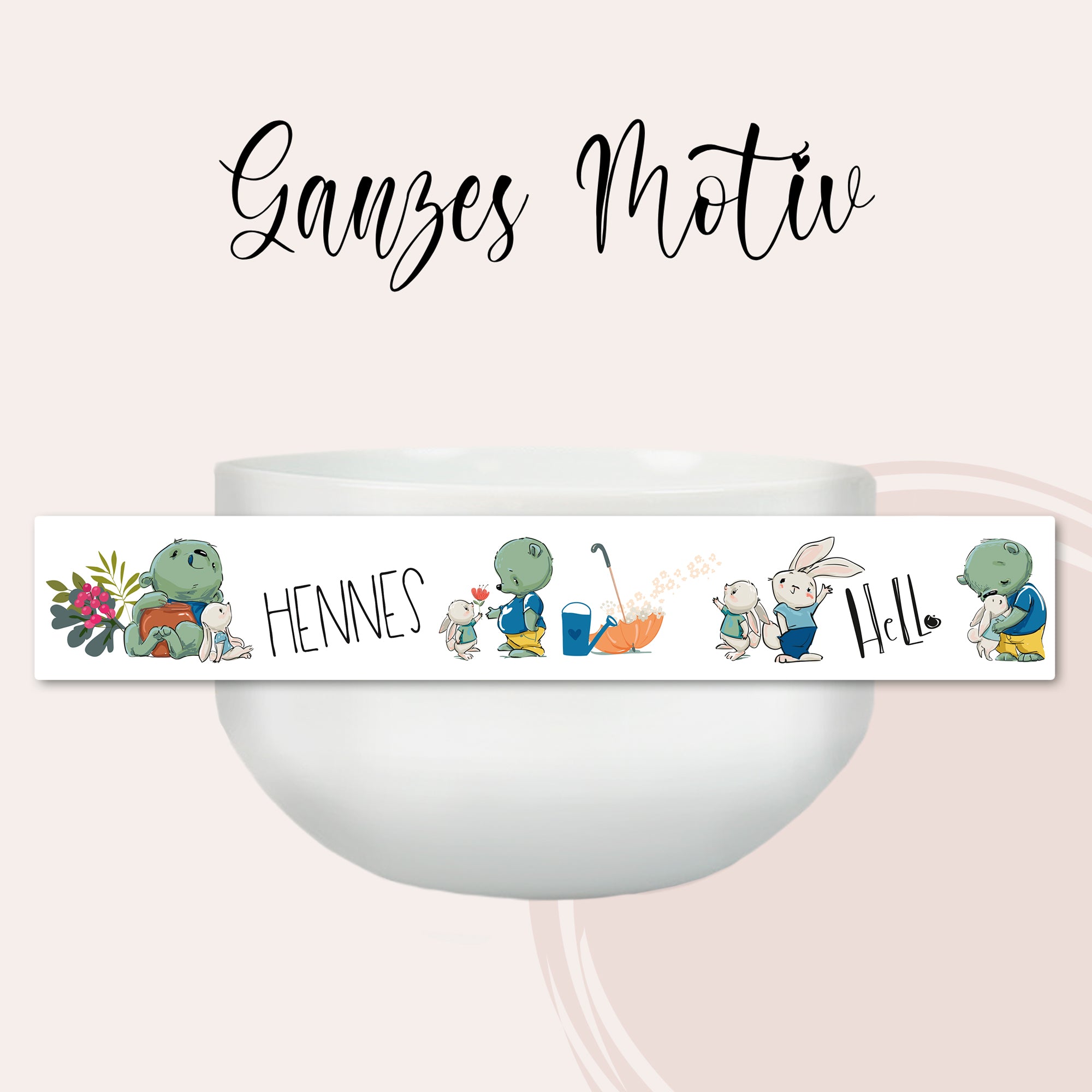 Müslischale mit niedlichem Tiermotiv