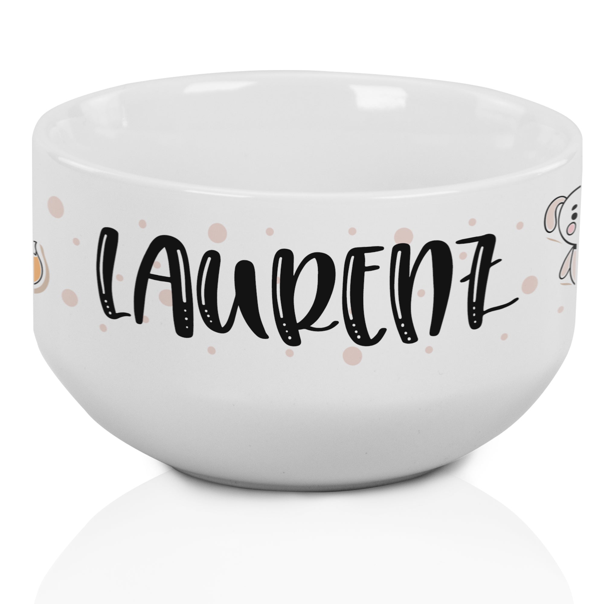 Müslischale mit Tieren und Guten Appetit