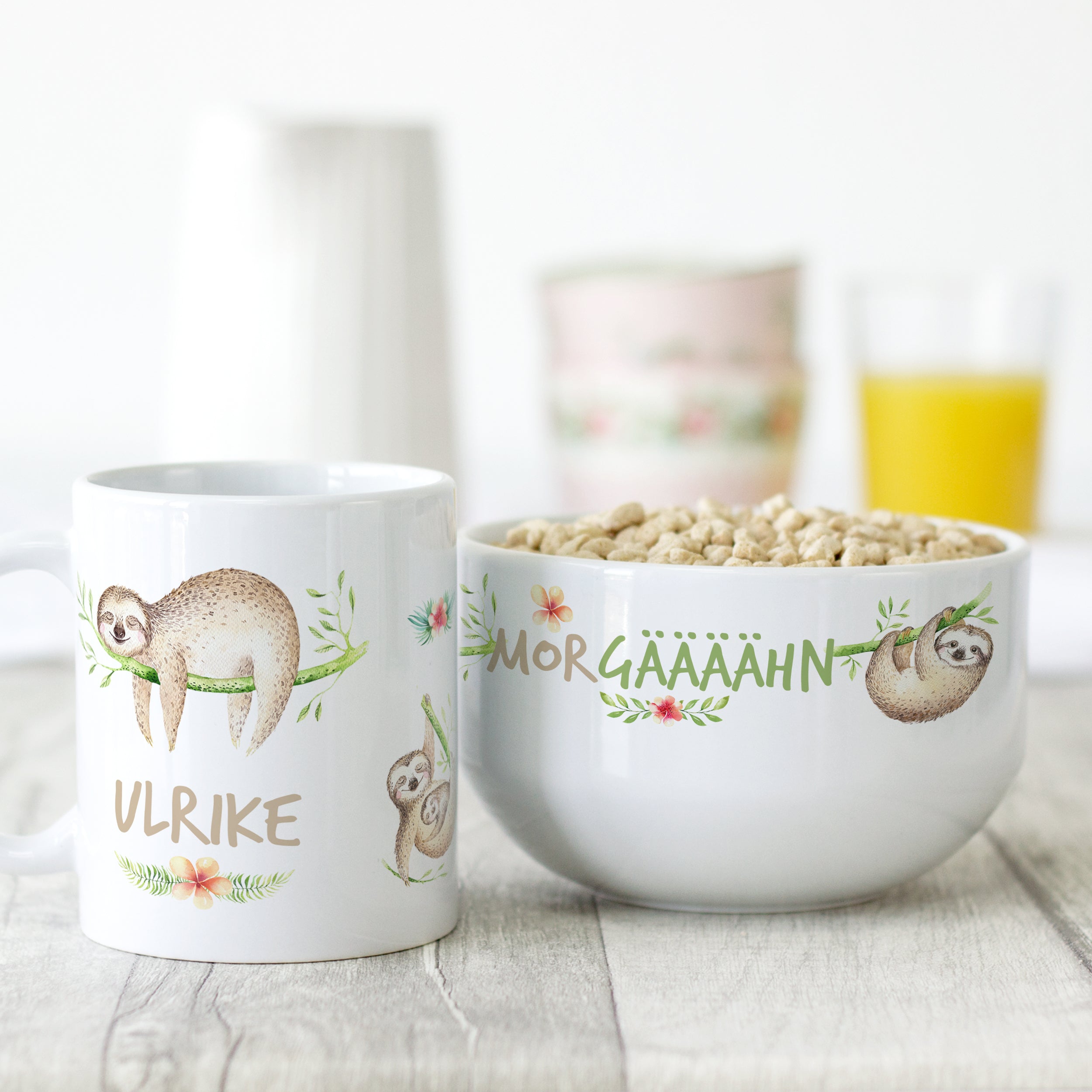 Frühstücksset Faultier