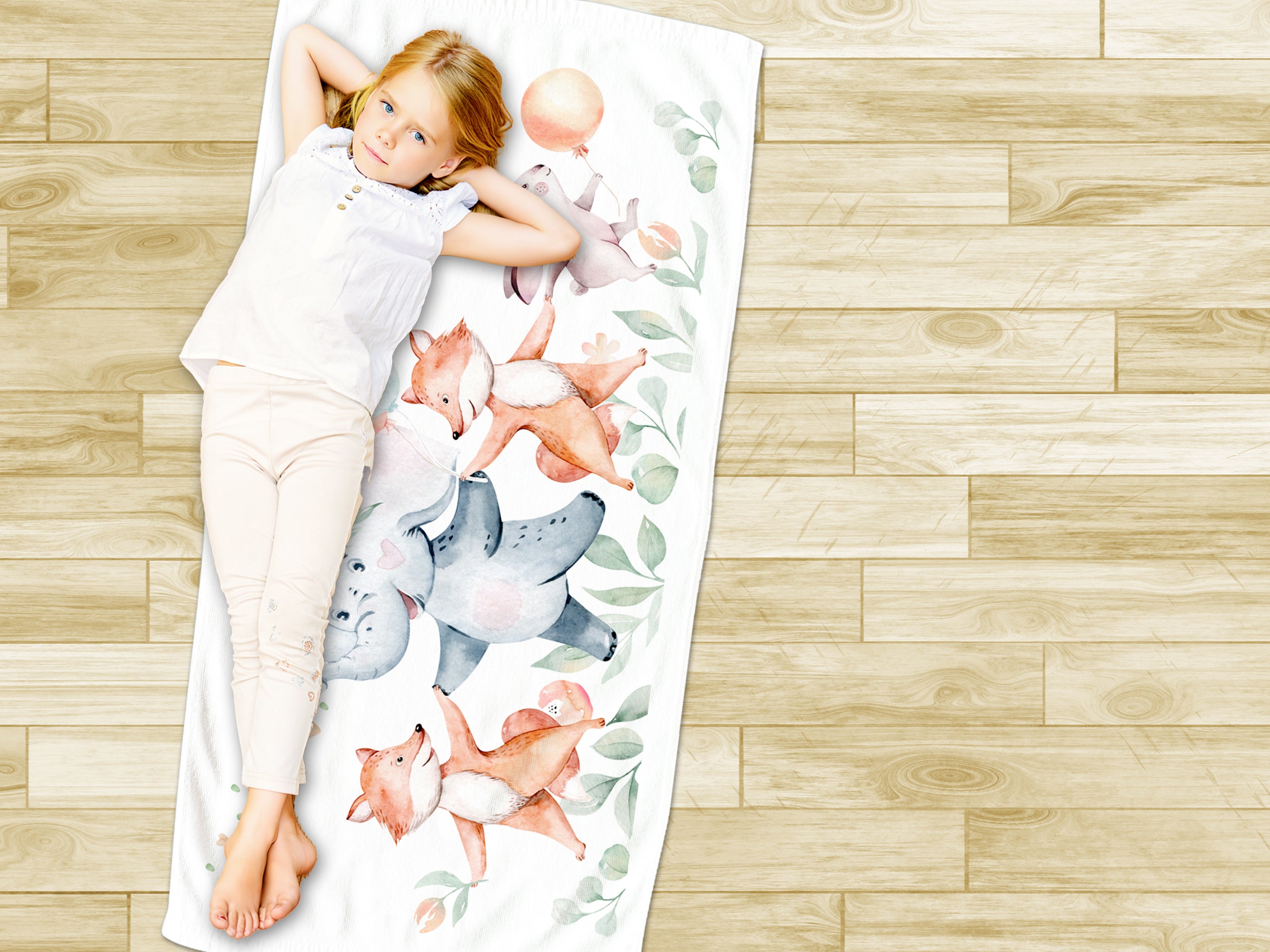 Handtuch mit tierischen Freunden