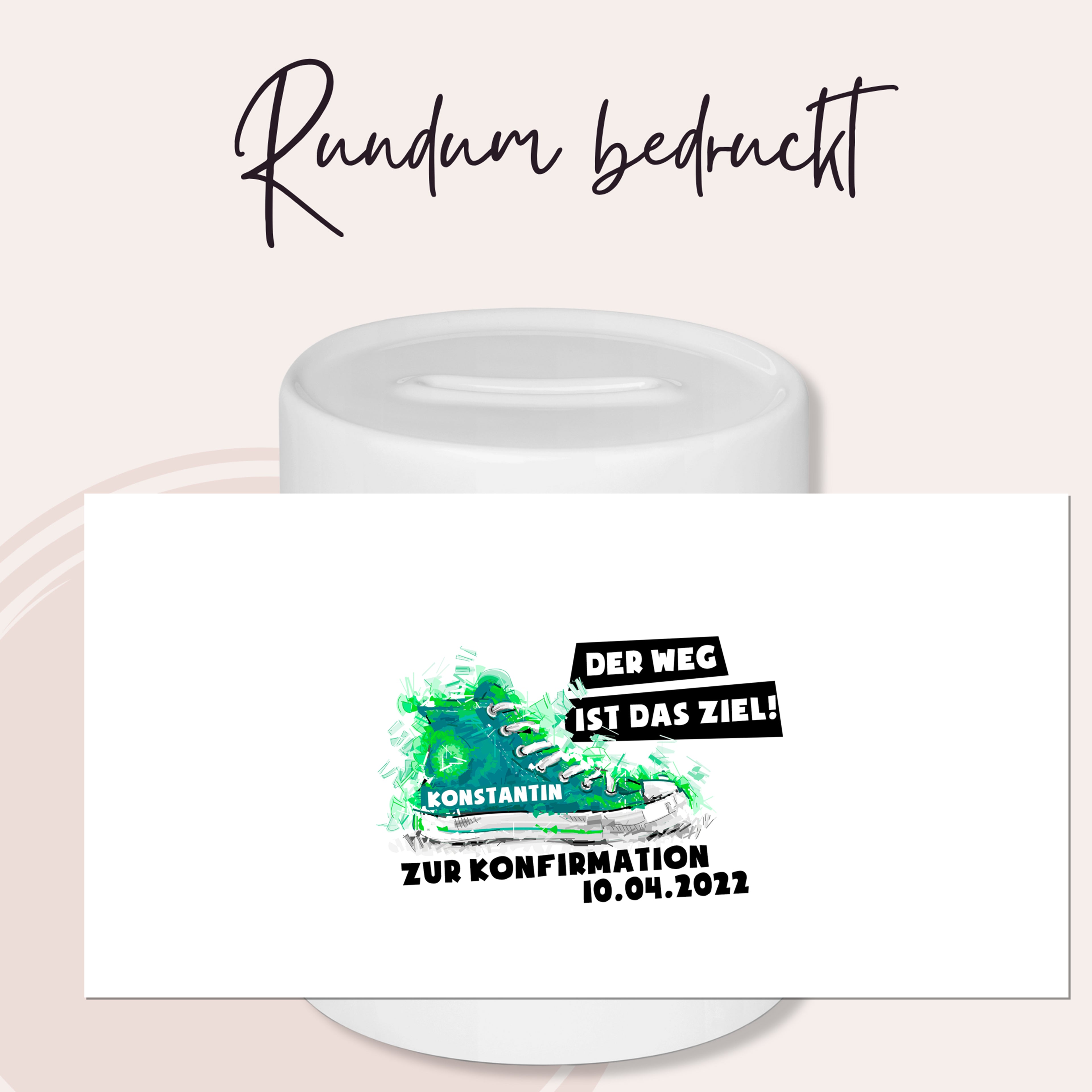 Spardose Sneaker - Für deine Konfirmation