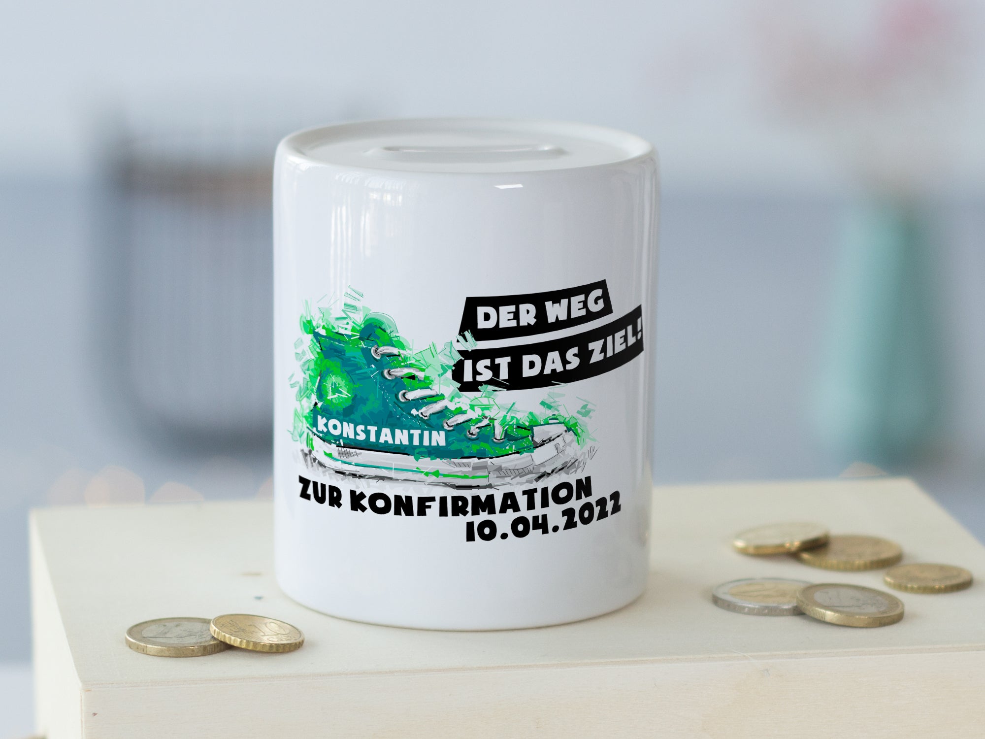 Spardose Sneaker - Für deine Konfirmation