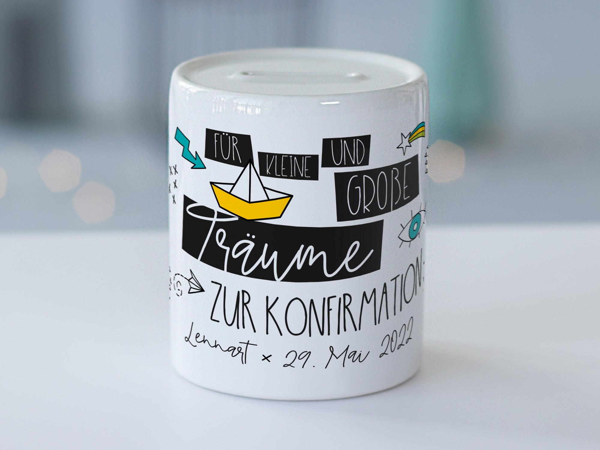 Spardose Träume zur Konfirmation