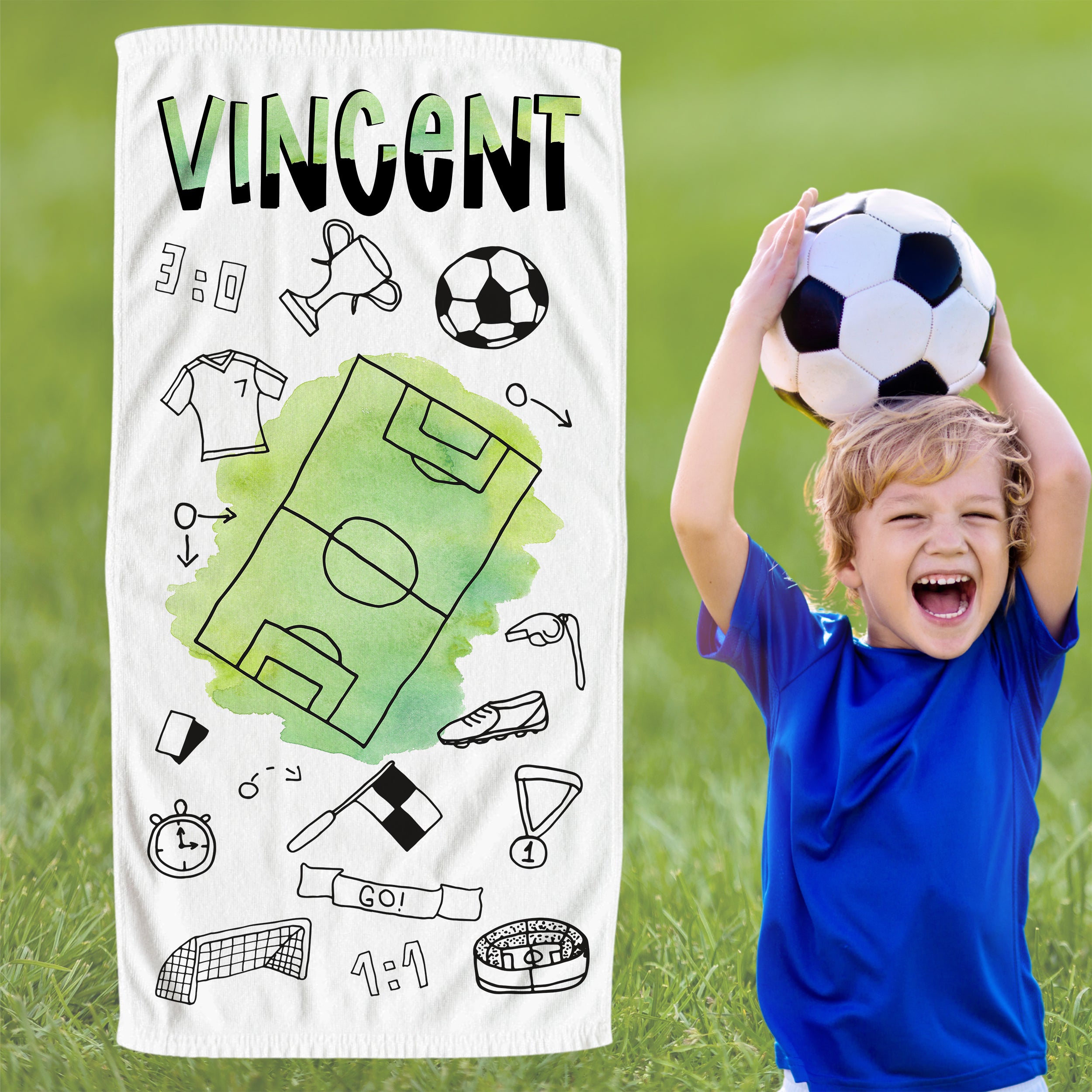 Handtuch Fußballfeld