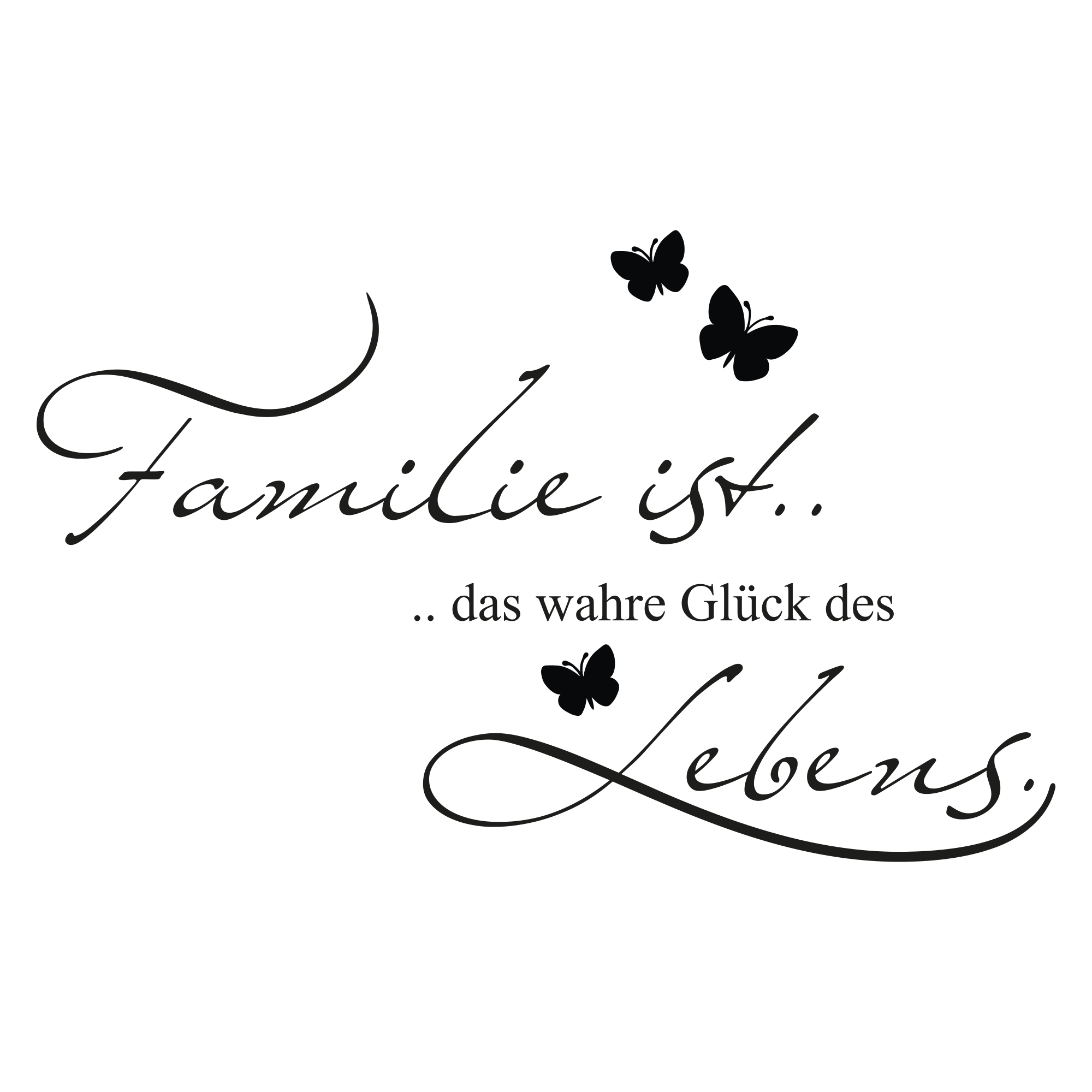 Wandtattoo Familie ist das wahre Glück des Lebens