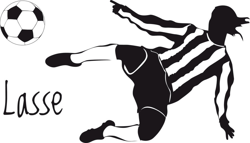 Wandtattoo Fußballspieler mit Wunschnamen