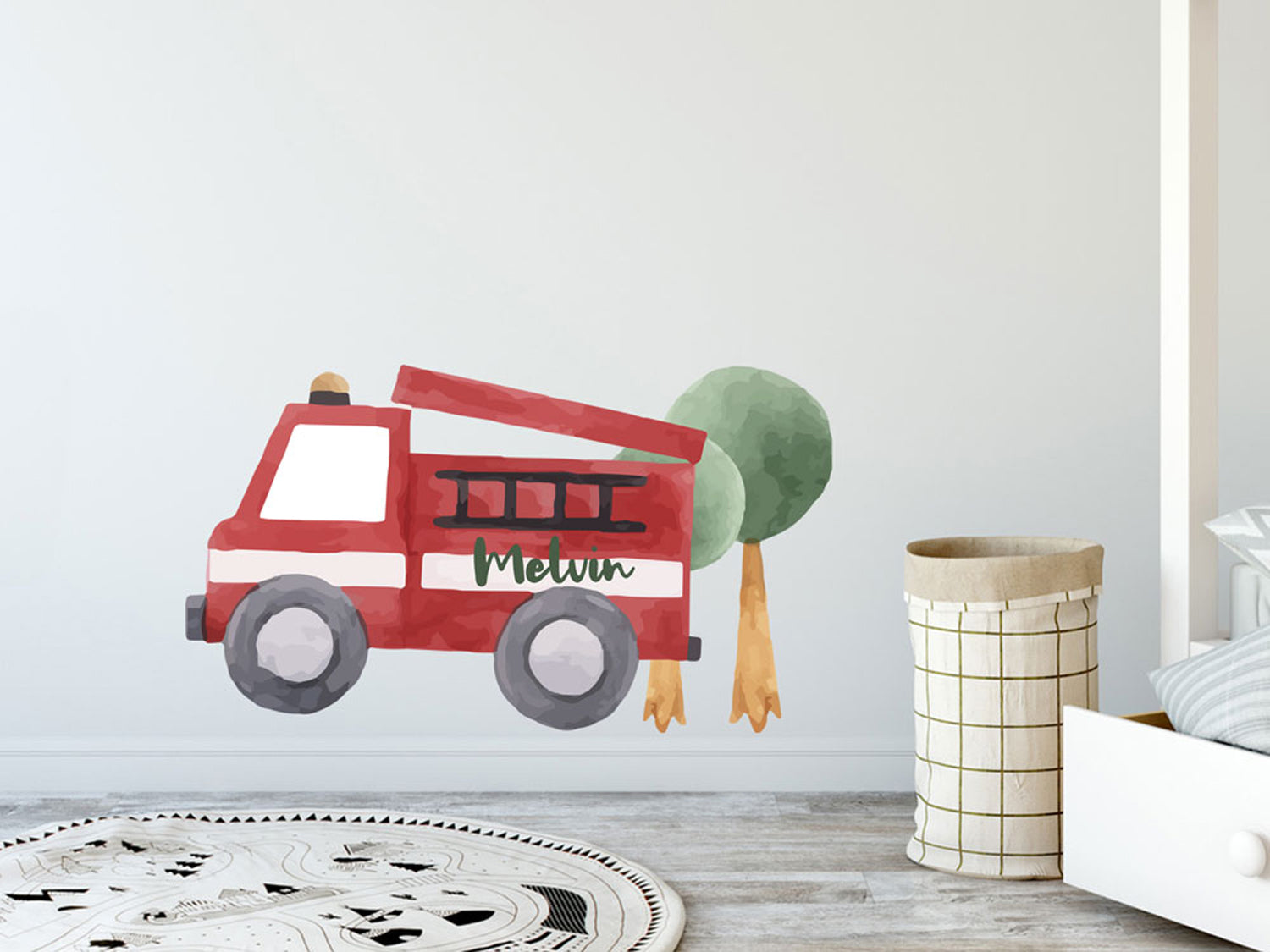 Wandtattoo Feuerwehr mit Wunschnamen