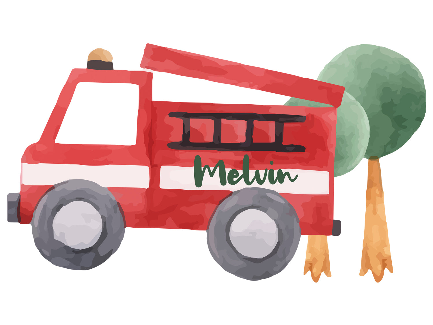 Wandtattoo Feuerwehr mit Wunschnamen