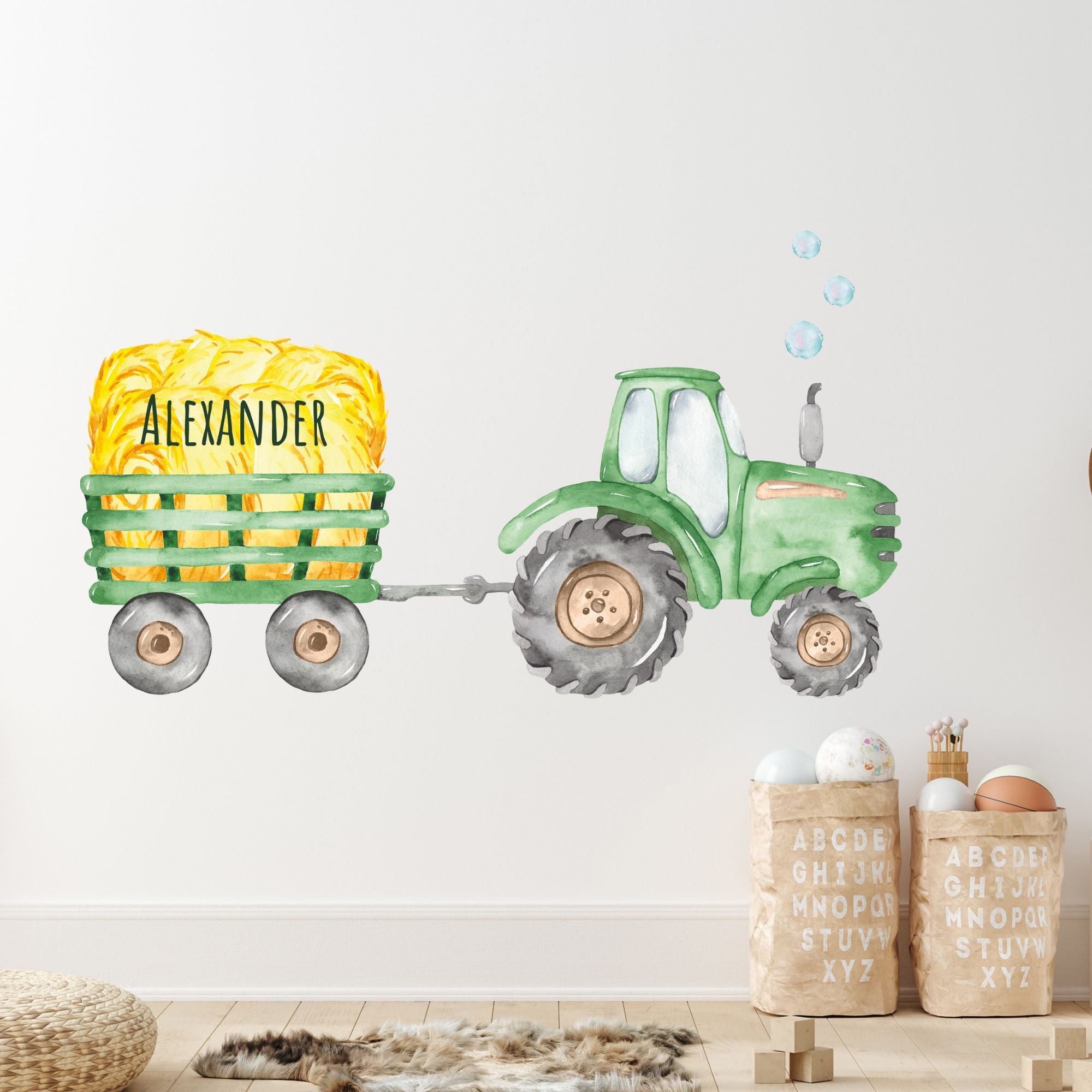 Wandtattoo Traktor mit Namen