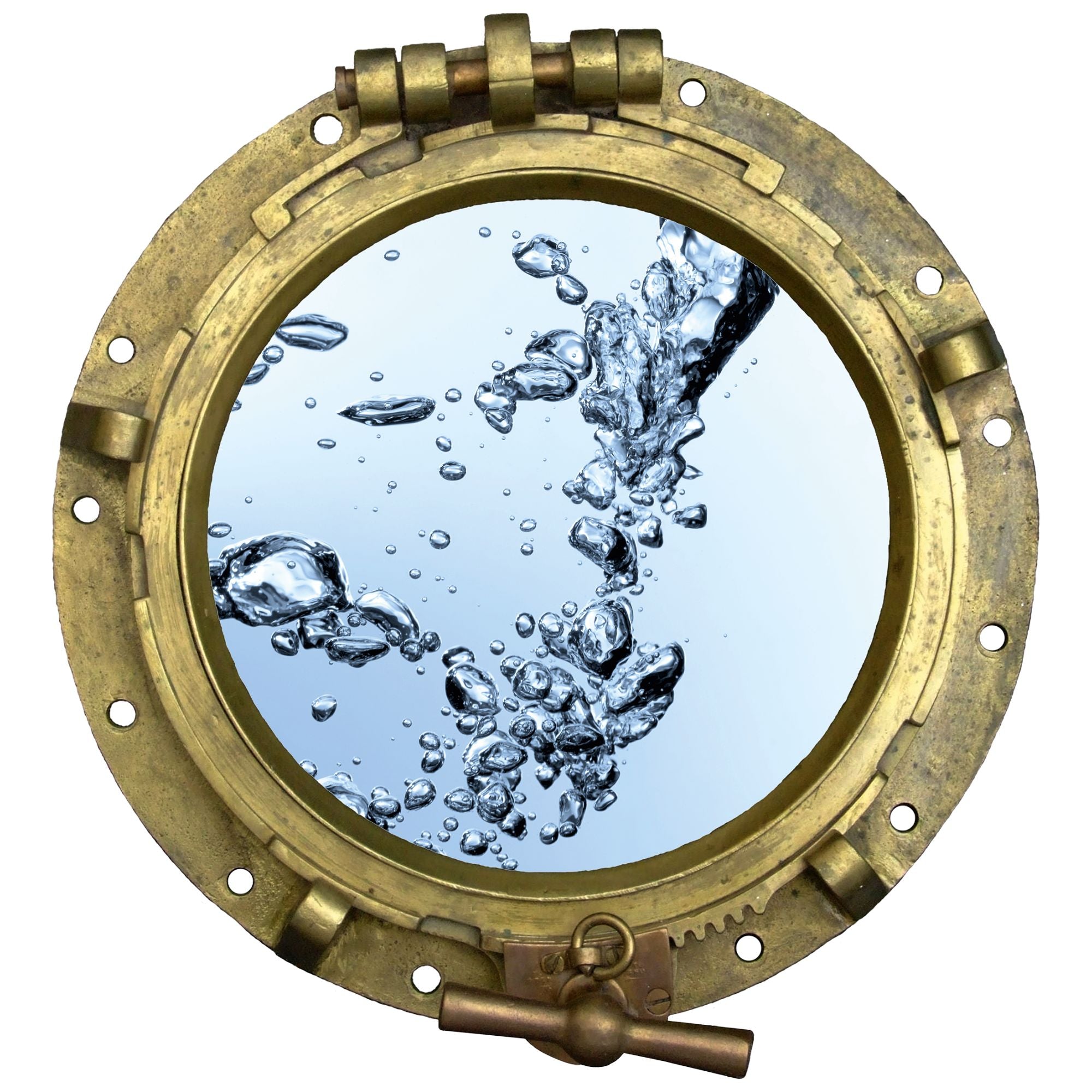 Wandtattoo Bullauge mit Wasserblasen