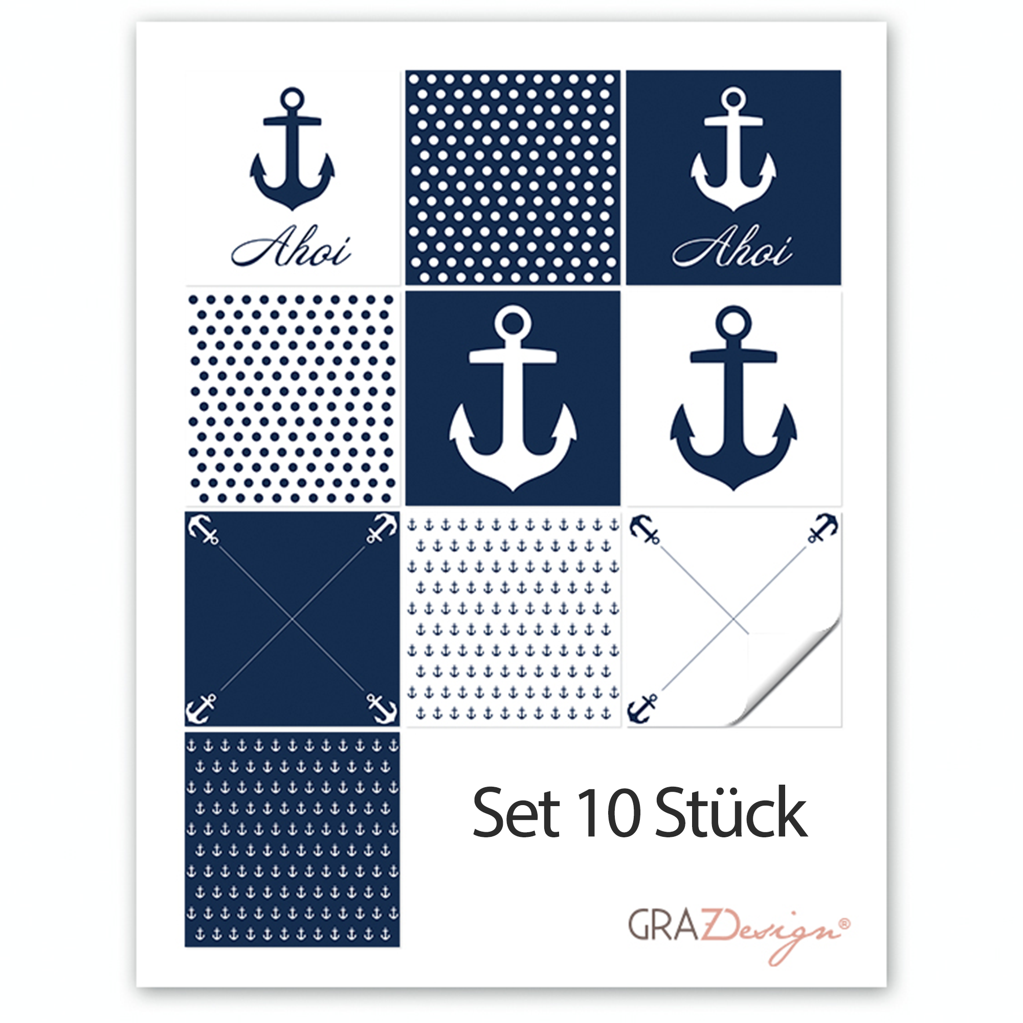 Fliesenfolie Anker-Motiv