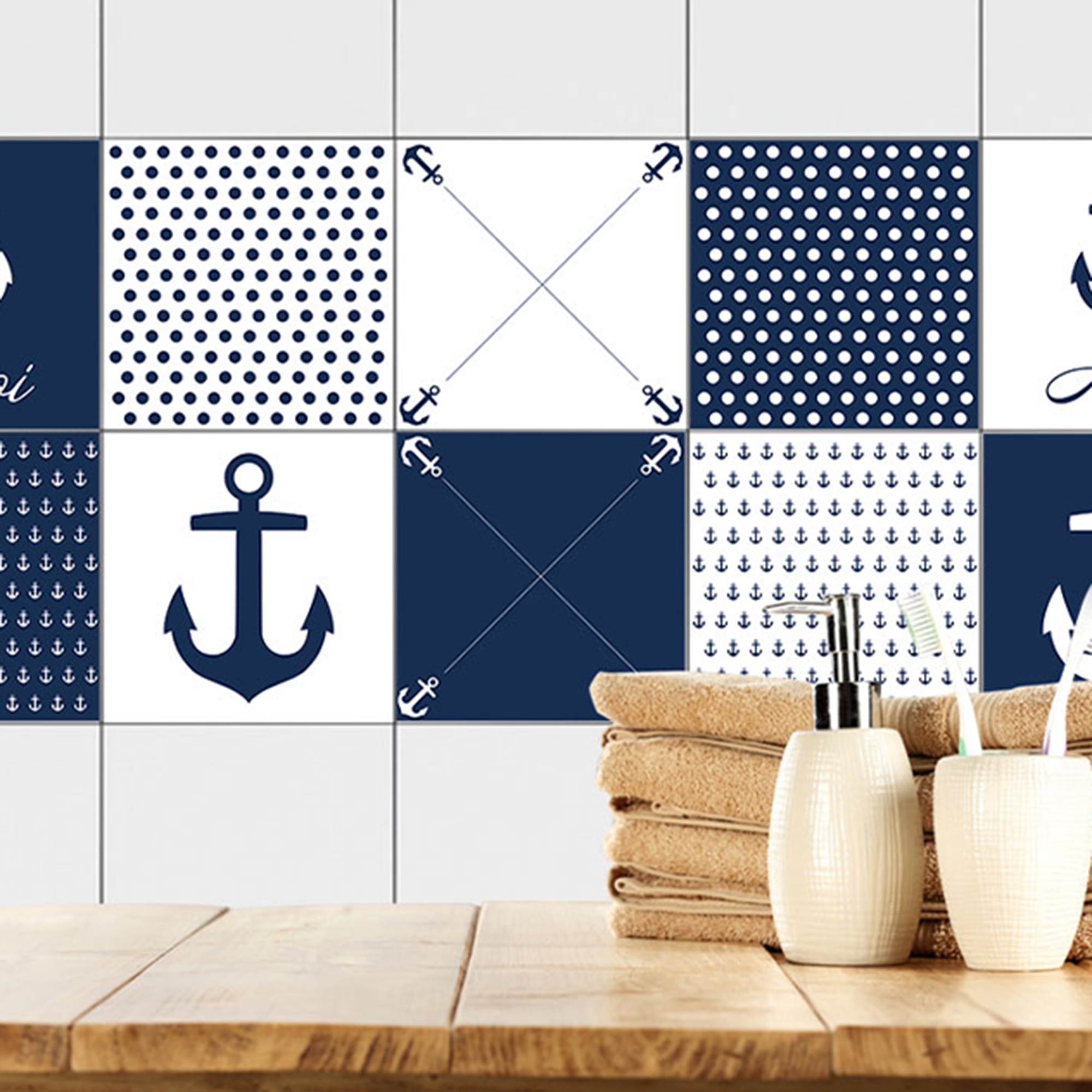 Fliesenfolie Anker-Motiv