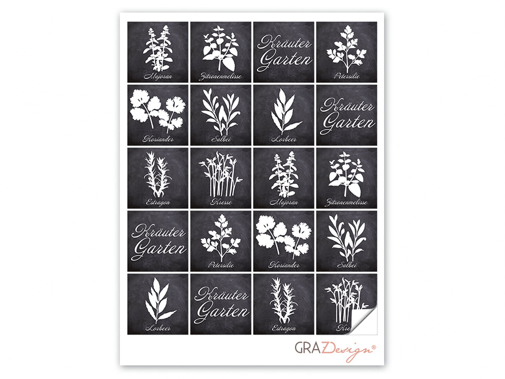 Fliesenaufkleber Küche – Kräutergarten