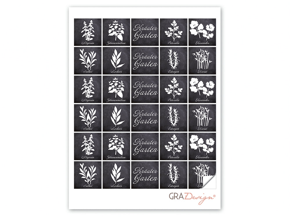 Fliesenaufkleber Küche – Kräutergarten