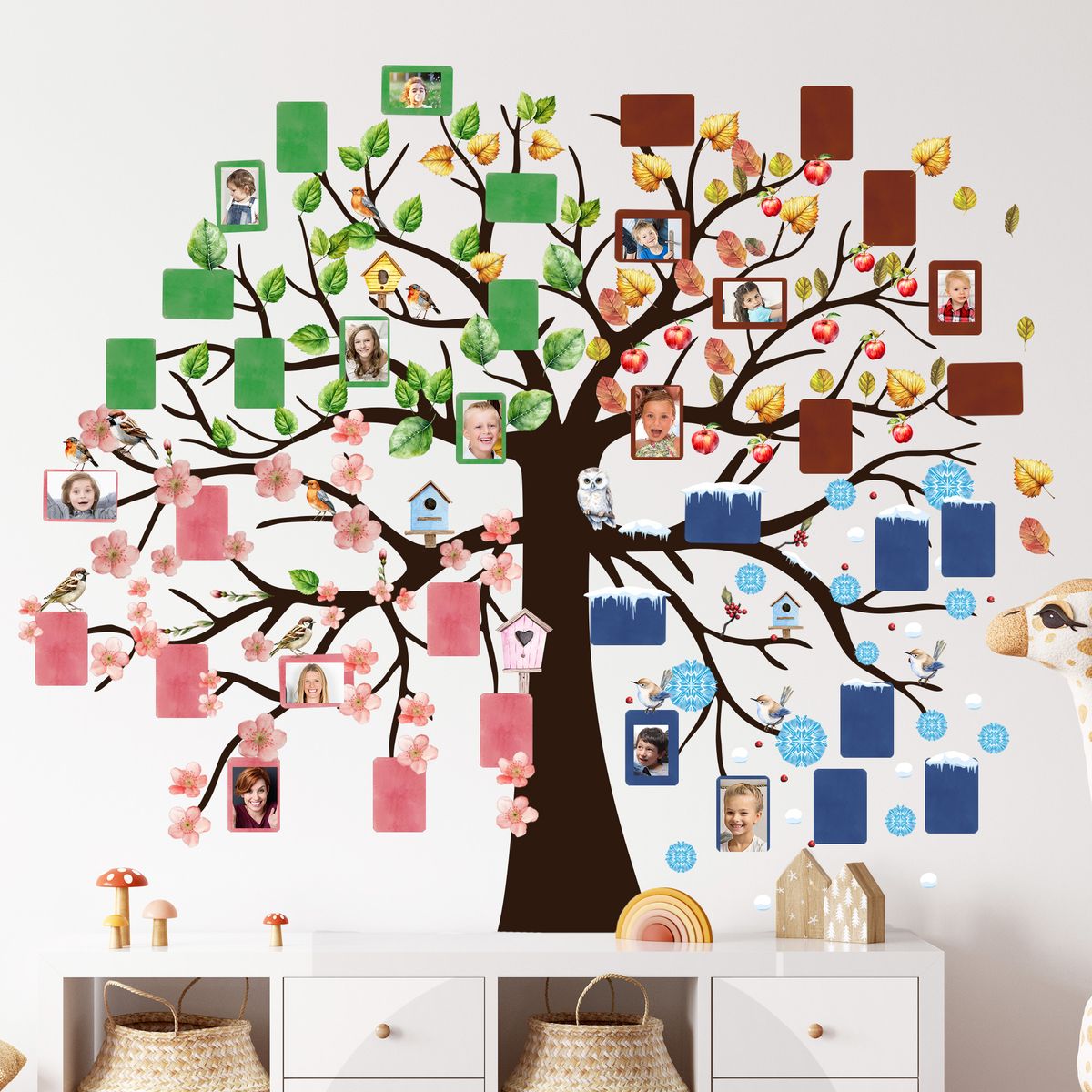 Geburtstagskalender Kita – 4 Jahreszeiten Baum Fotokalender