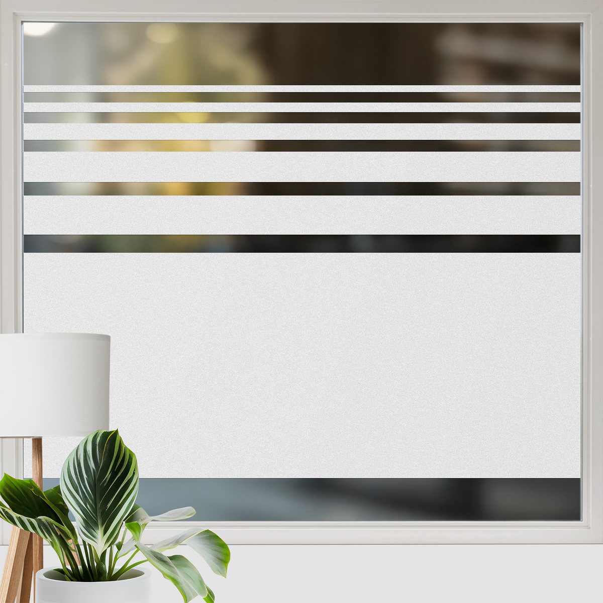 Fensterfolie Streifen – Sichtschutzfolie für Fenster & Glas