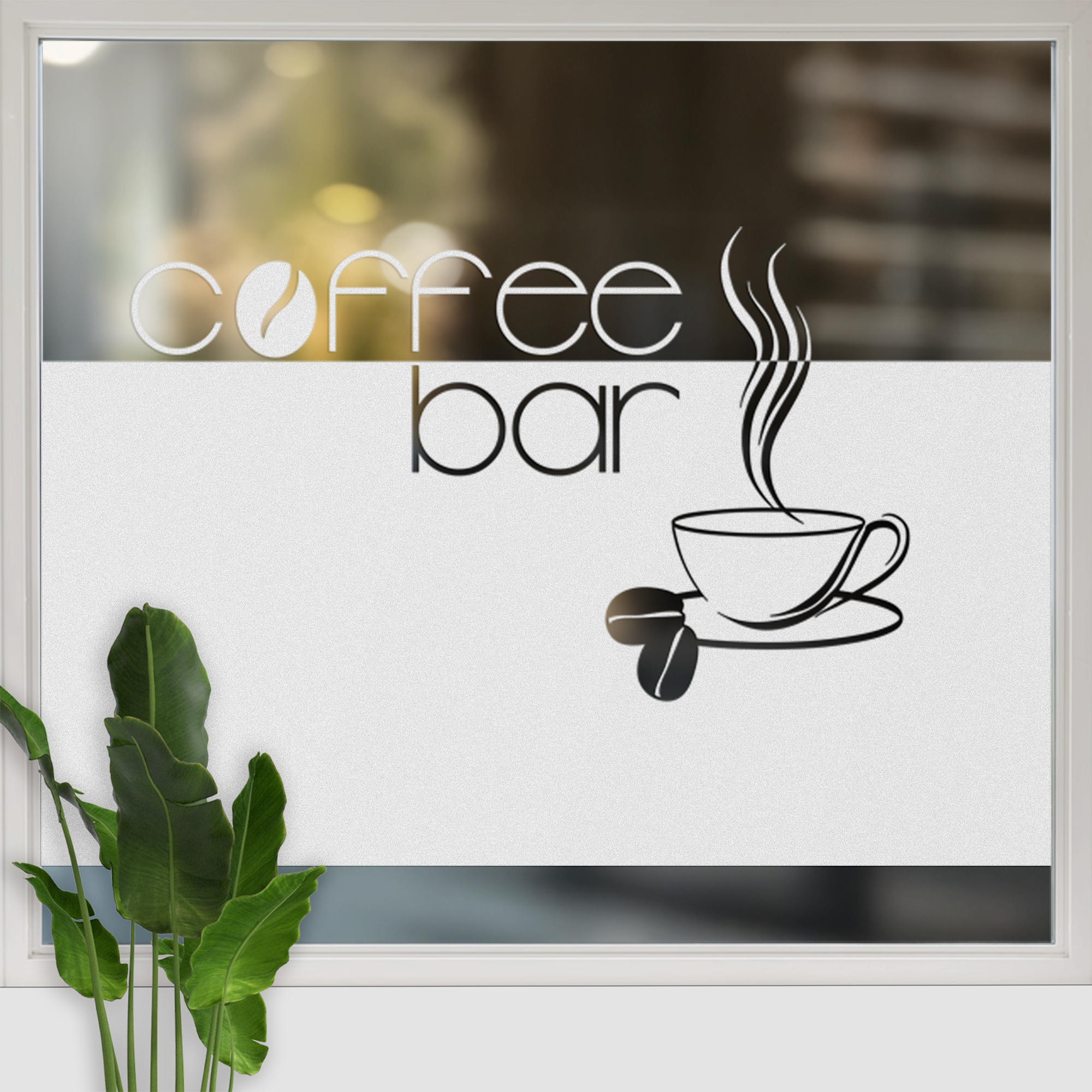 Fensterfolie Coffee Bar