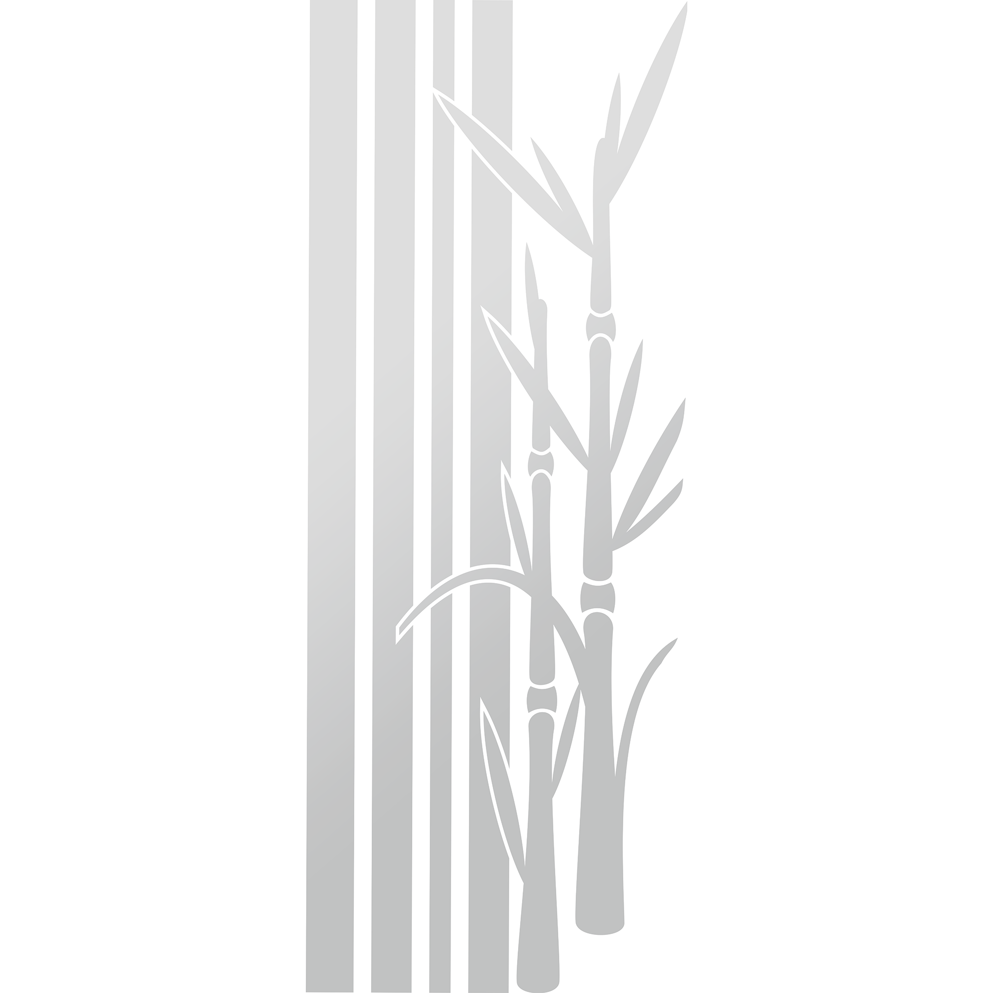 Glastür Aufkleber Bambus