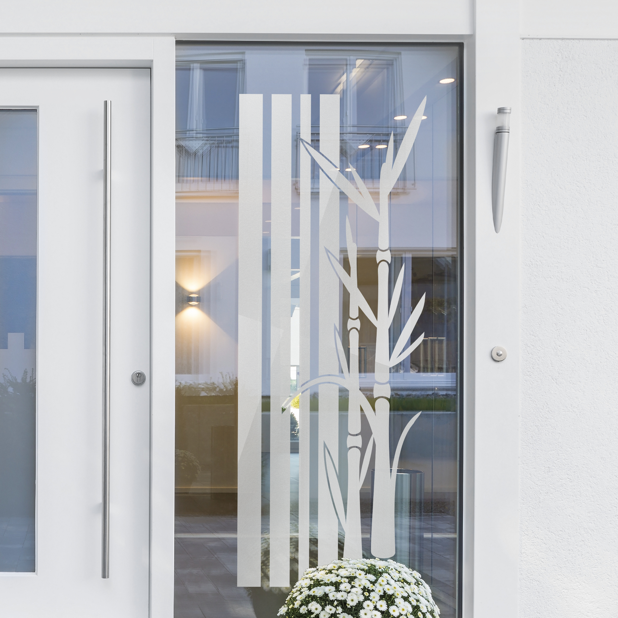 Glastür Aufkleber Bambus