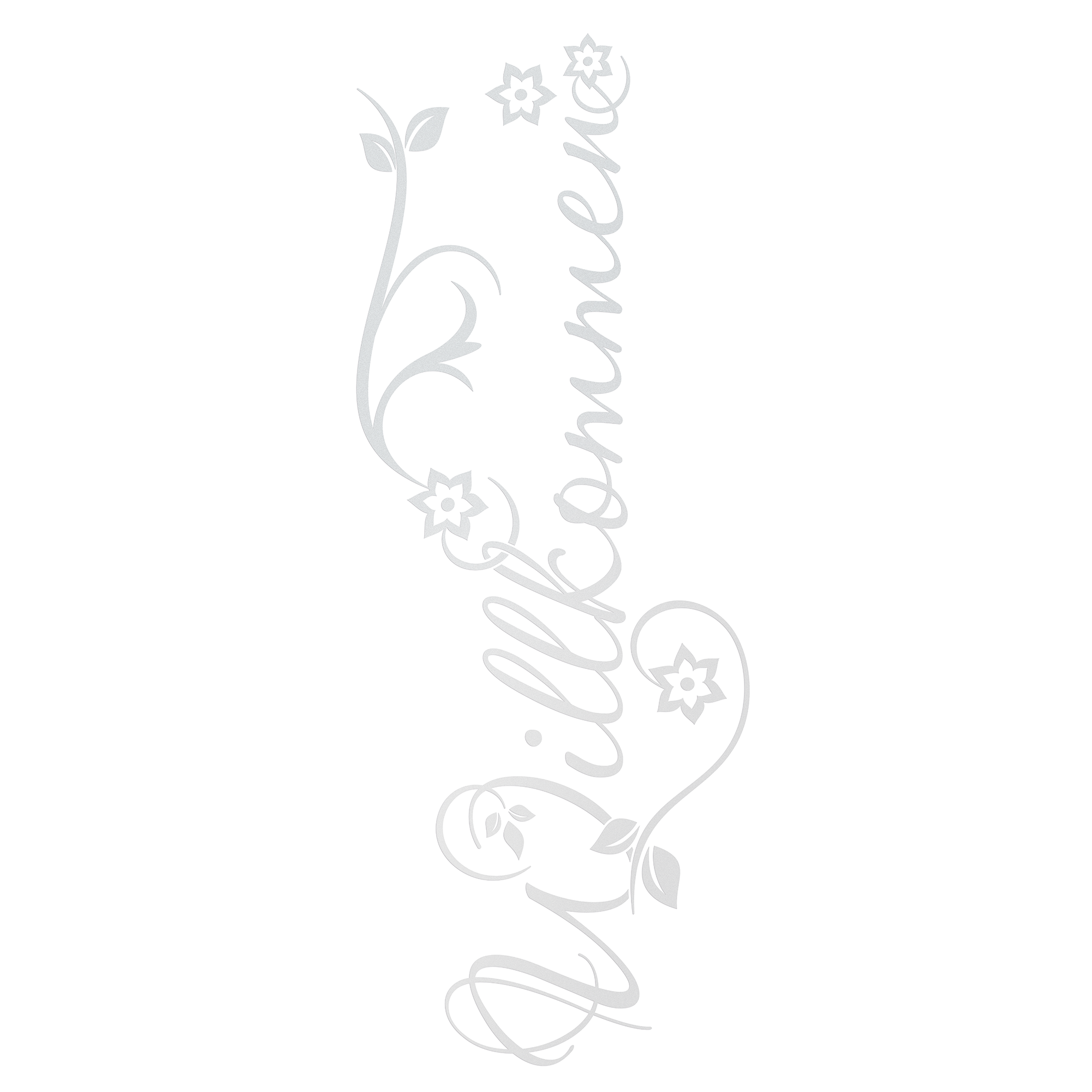 Glasdekor Aufkleber Willkommen