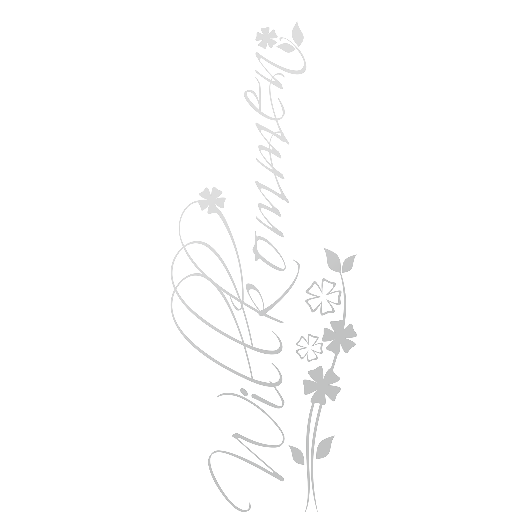 Glastür Aufkleber Willkommen