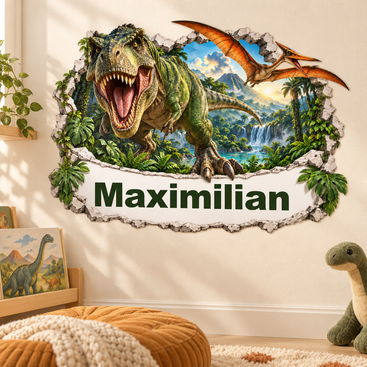 Dinosaurier-Wandtattoo Motiv 1 – Leseecke