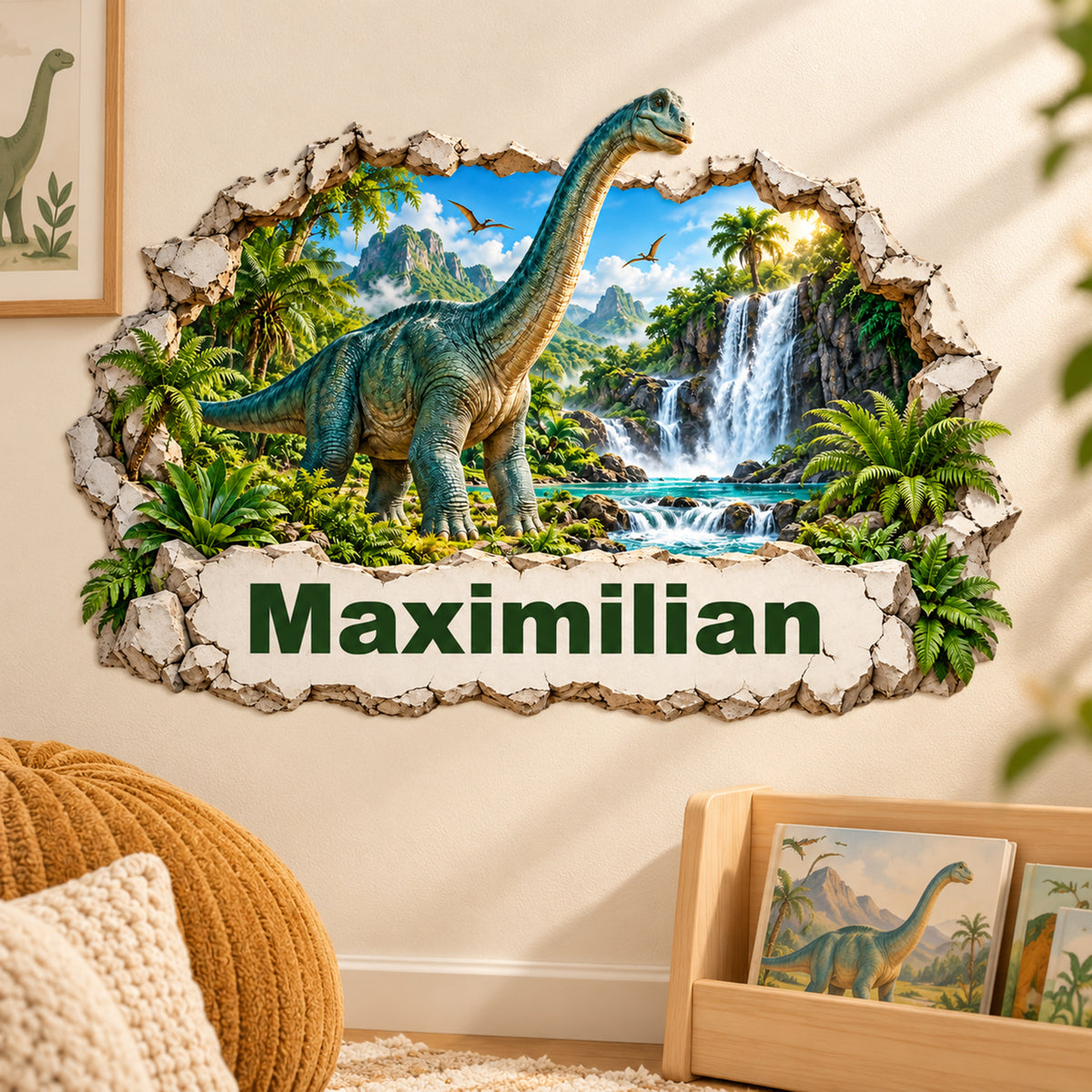 Dinosaurier-Wandtattoo Motiv 3 – Leseecke