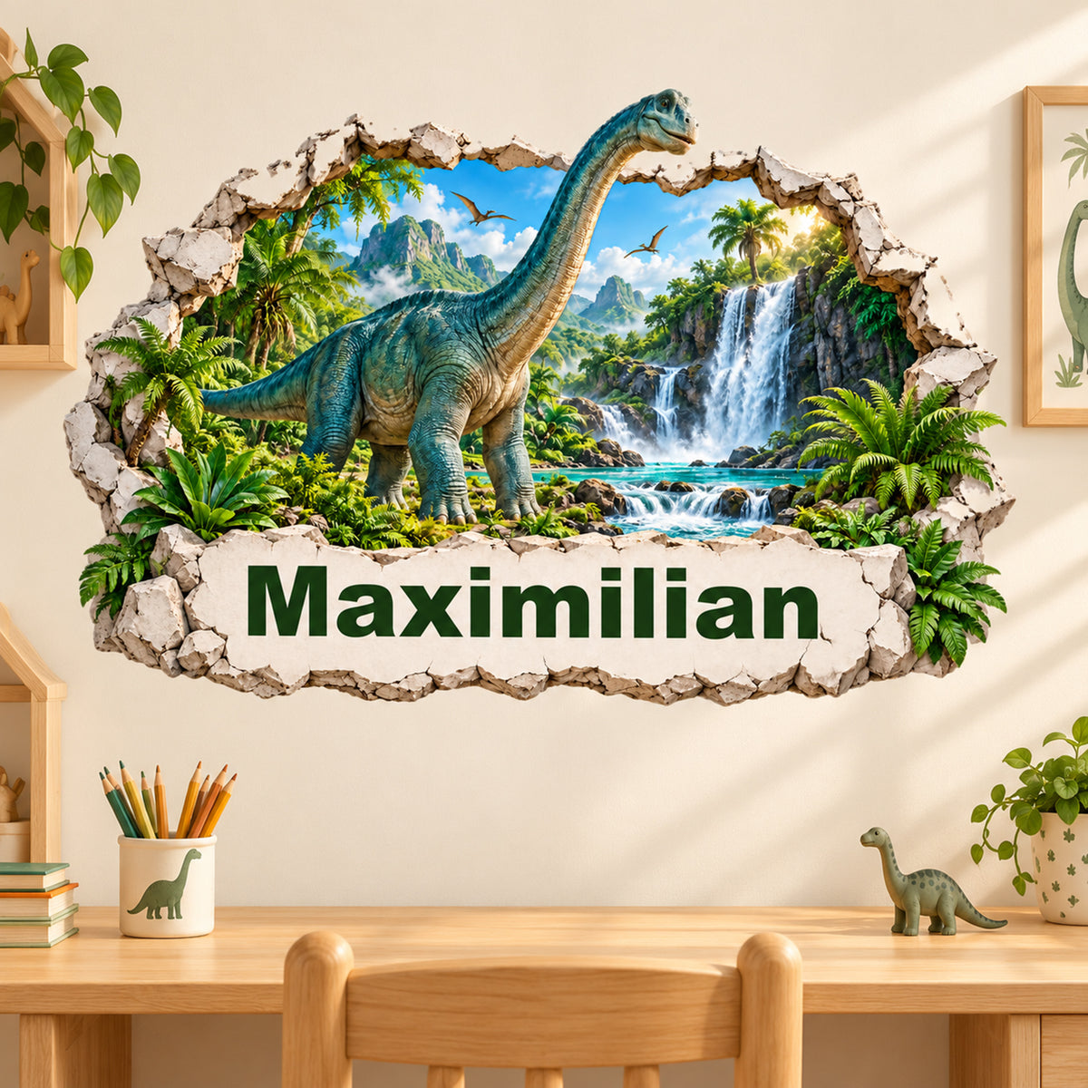 Dinosaurier-Wandtattoo Motiv 3 – Arbeitsplatz