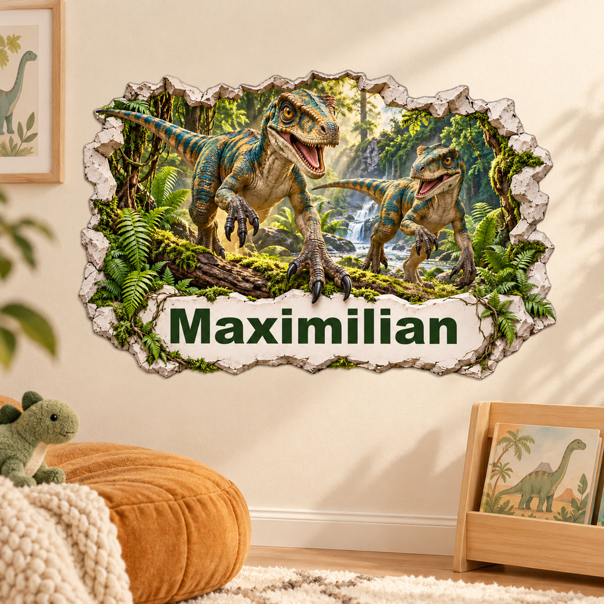 Dinosaurier-Wandtattoo Motiv 4 – Leseecke