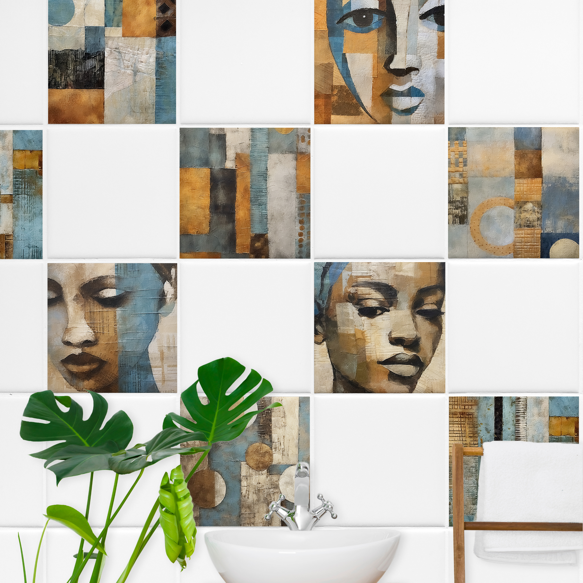 Fliesenaufkleber geometrisches Muster